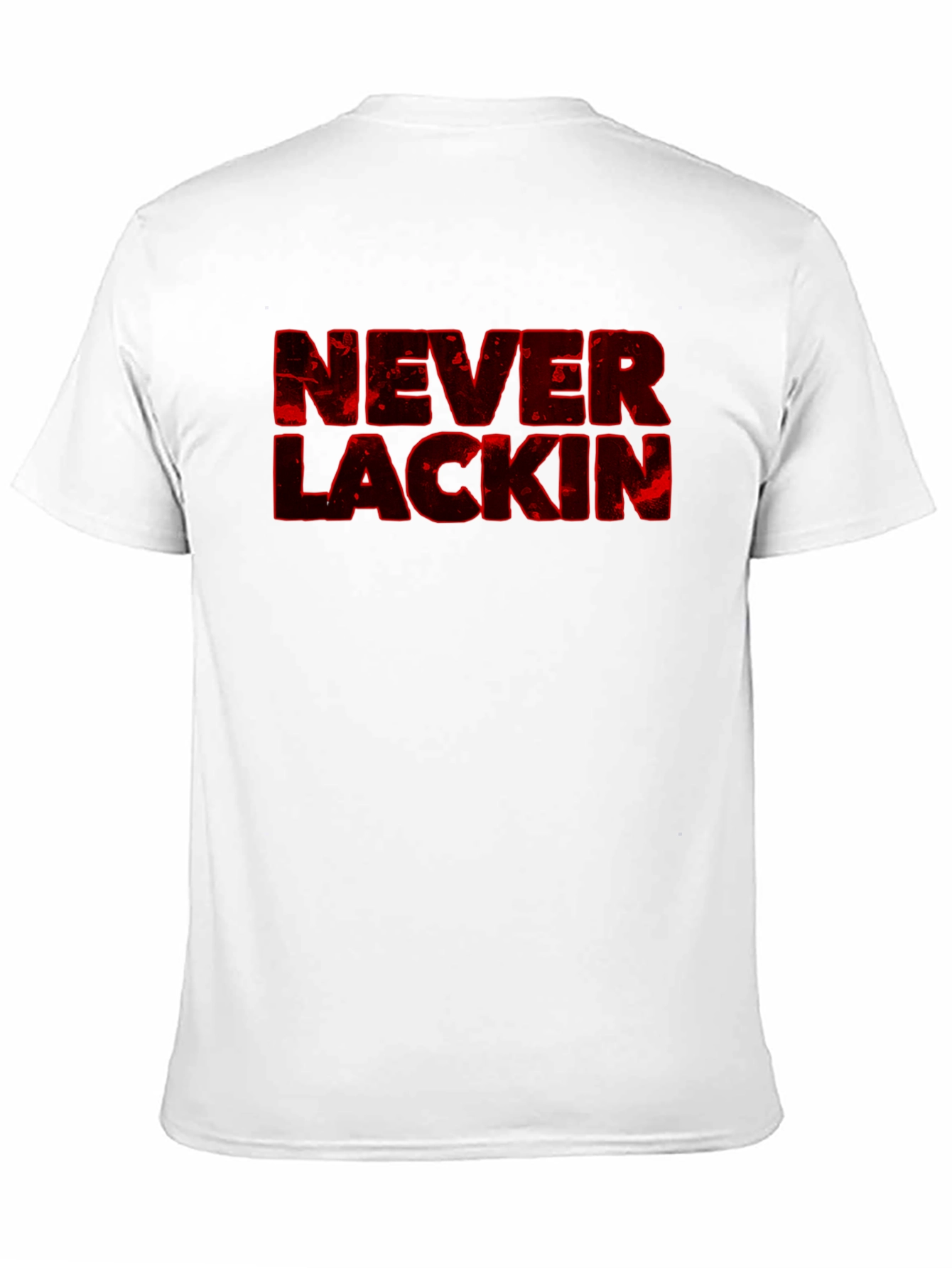 Never Lackin Graphic Print Black T-Shirt