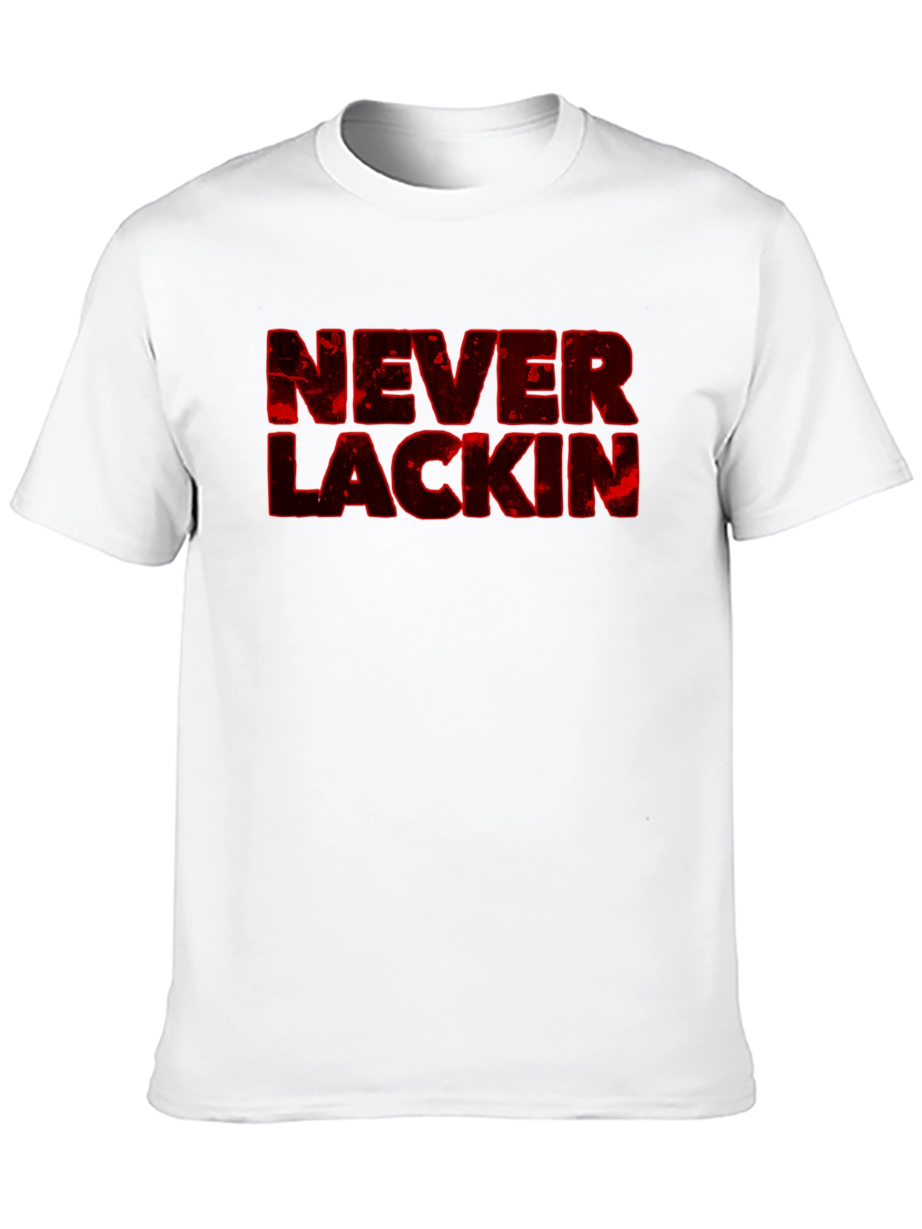 Never Lackin Graphic Print Black T-Shirt