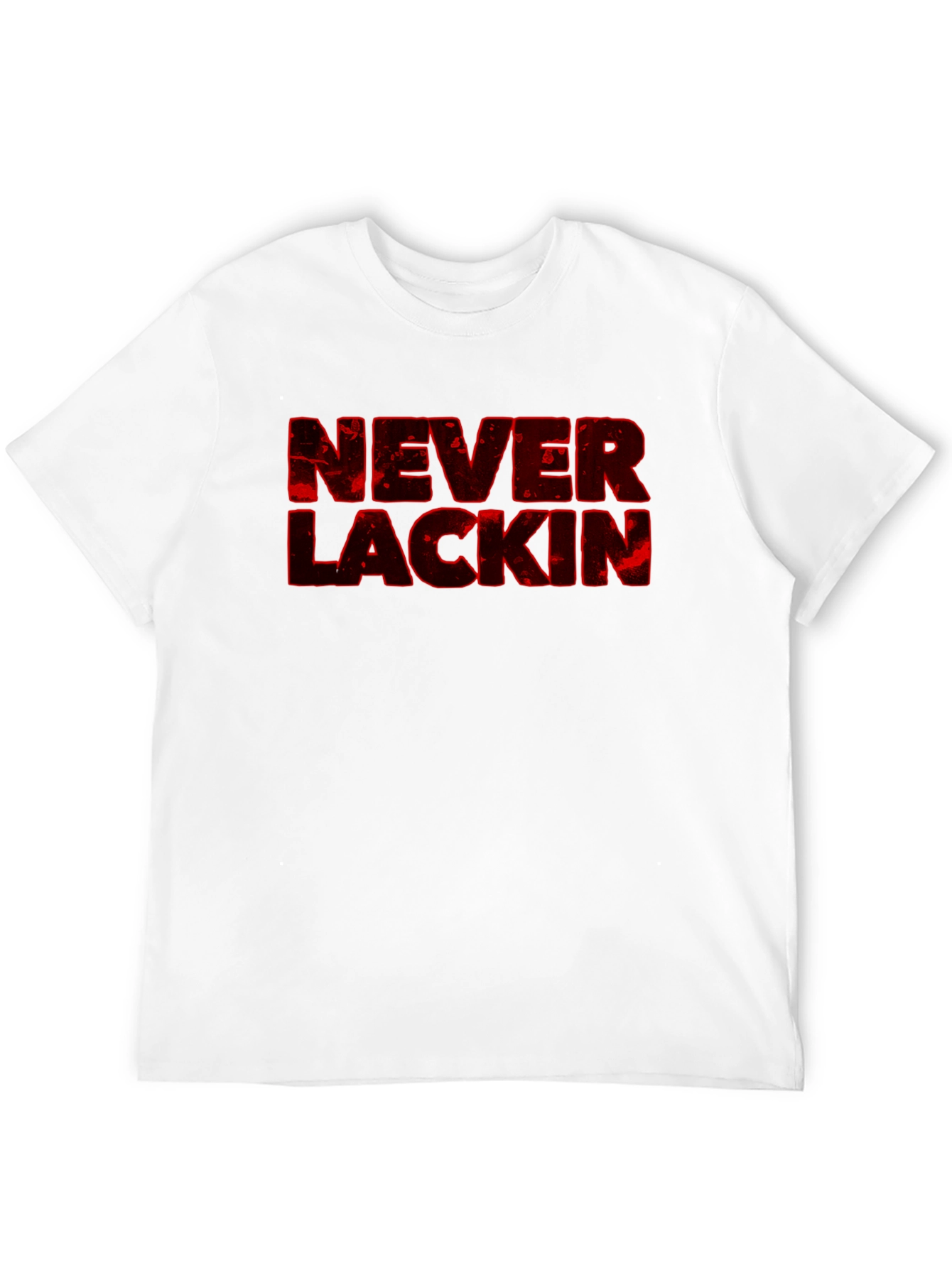Never Lackin Graphic Print Black T-Shirt
