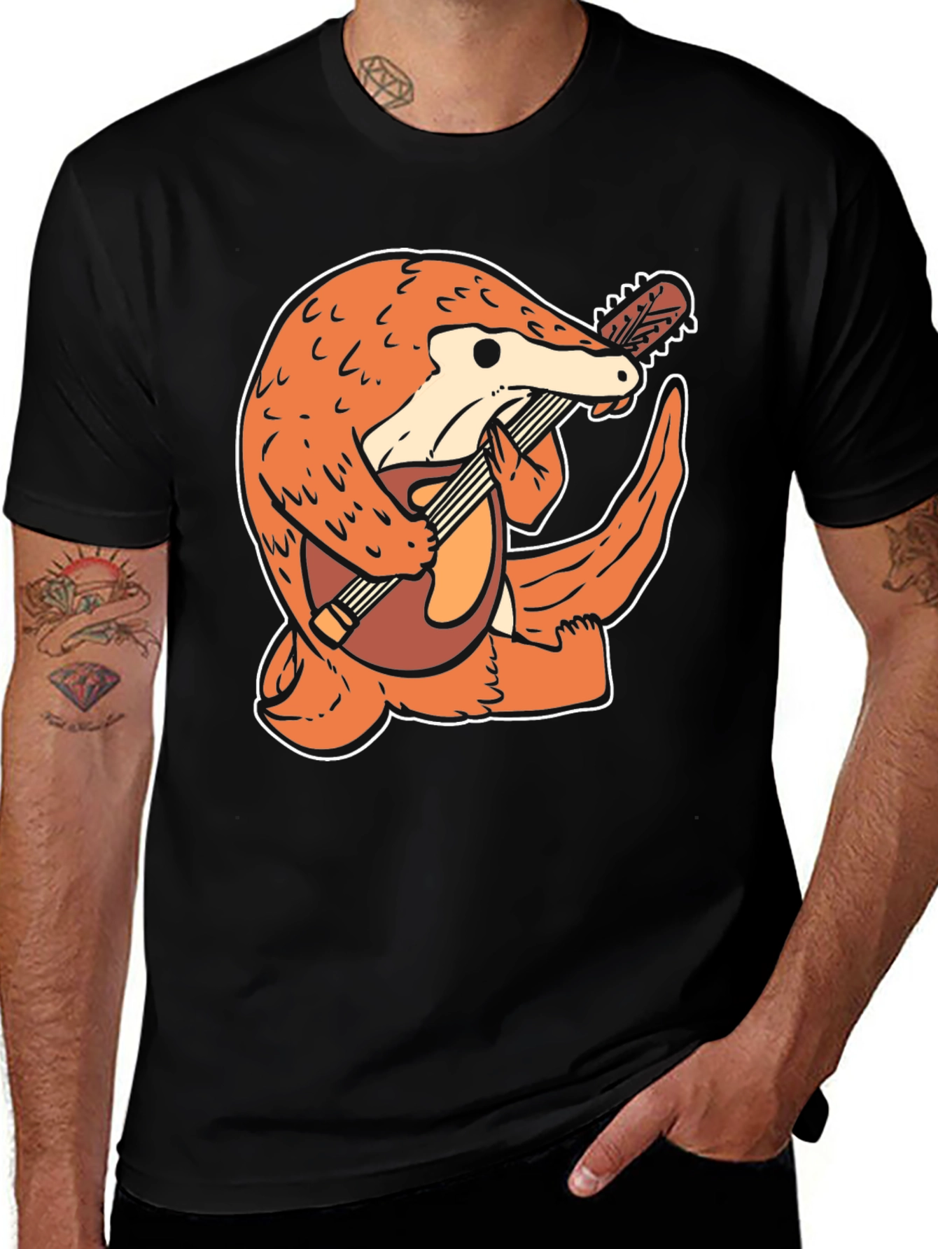Aardvark Guitarist Black T-Shirt