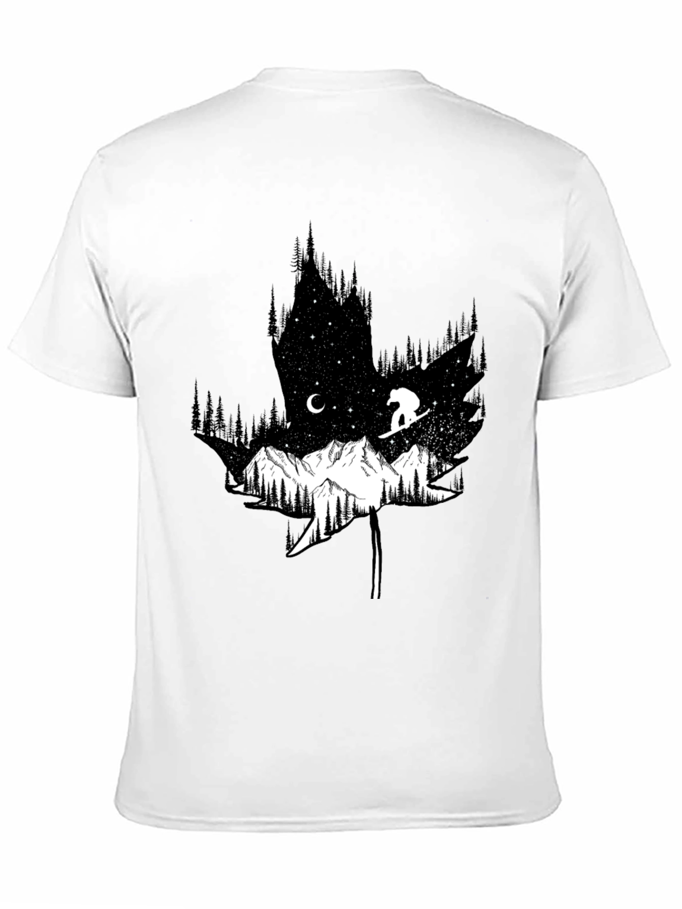 Nature Graphic Tee - Maple Leaf Mountain Design