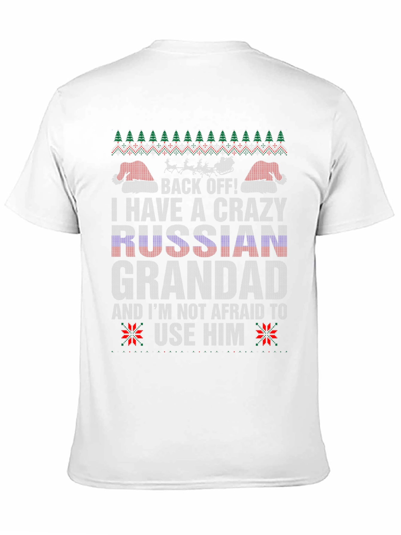Crazy Russian Grandad Christmas T-Shirt