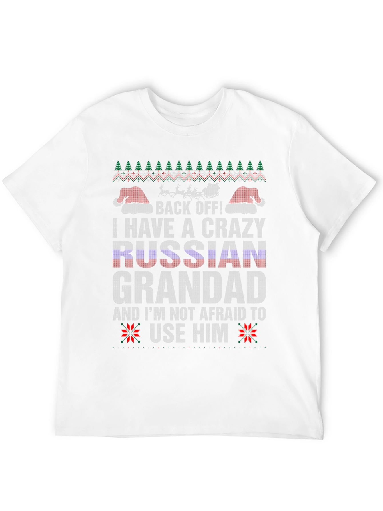 Crazy Russian Grandad Christmas T-Shirt