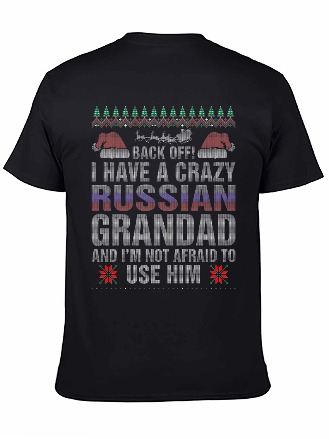 Crazy Russian Grandad Christmas T-Shirt