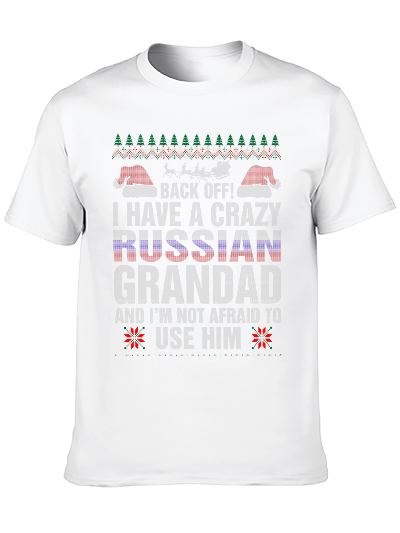 Crazy Russian Grandad Christmas T-Shirt
