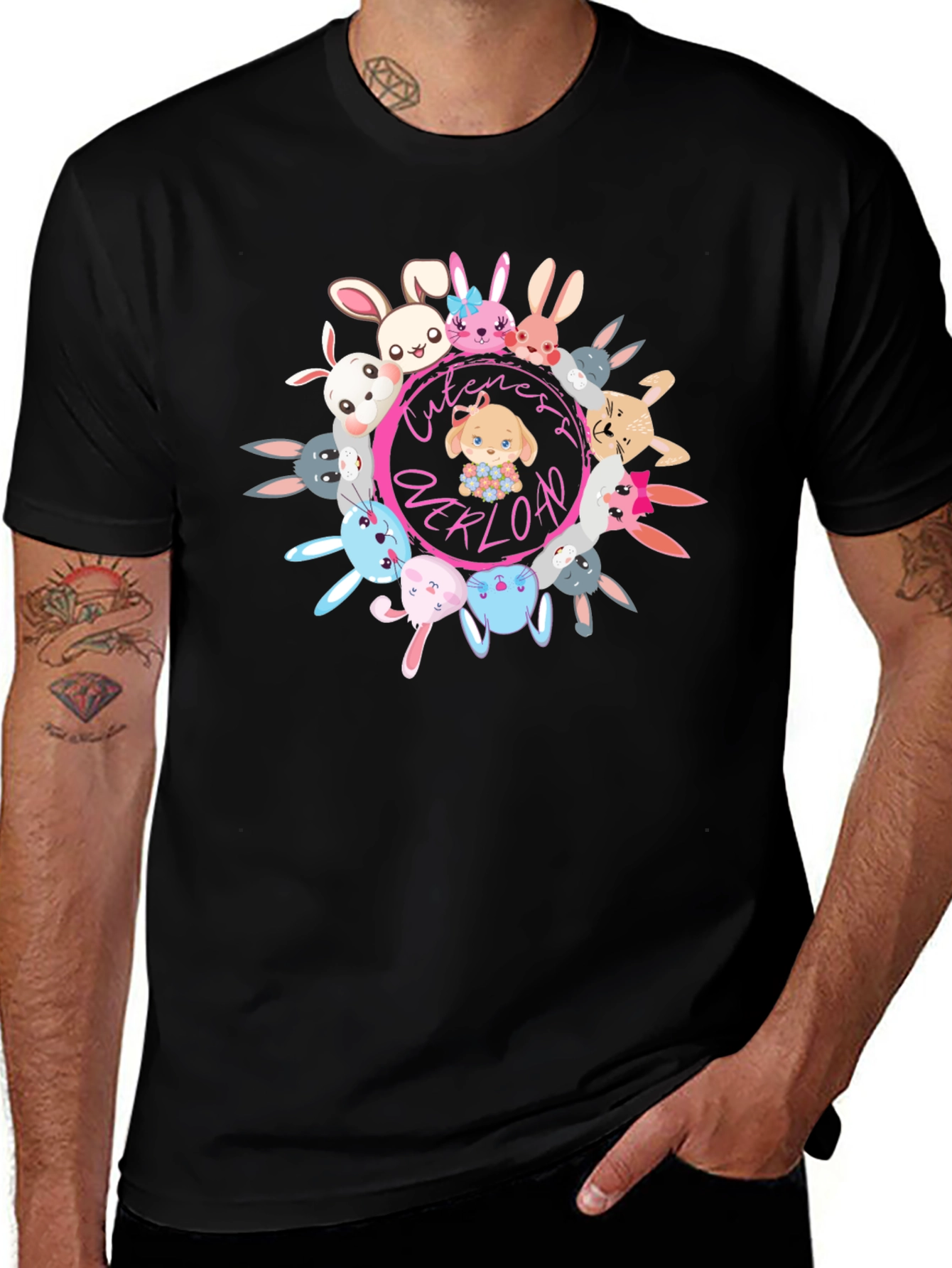 Cuteness Overload Bunny Graphic T-Shirt