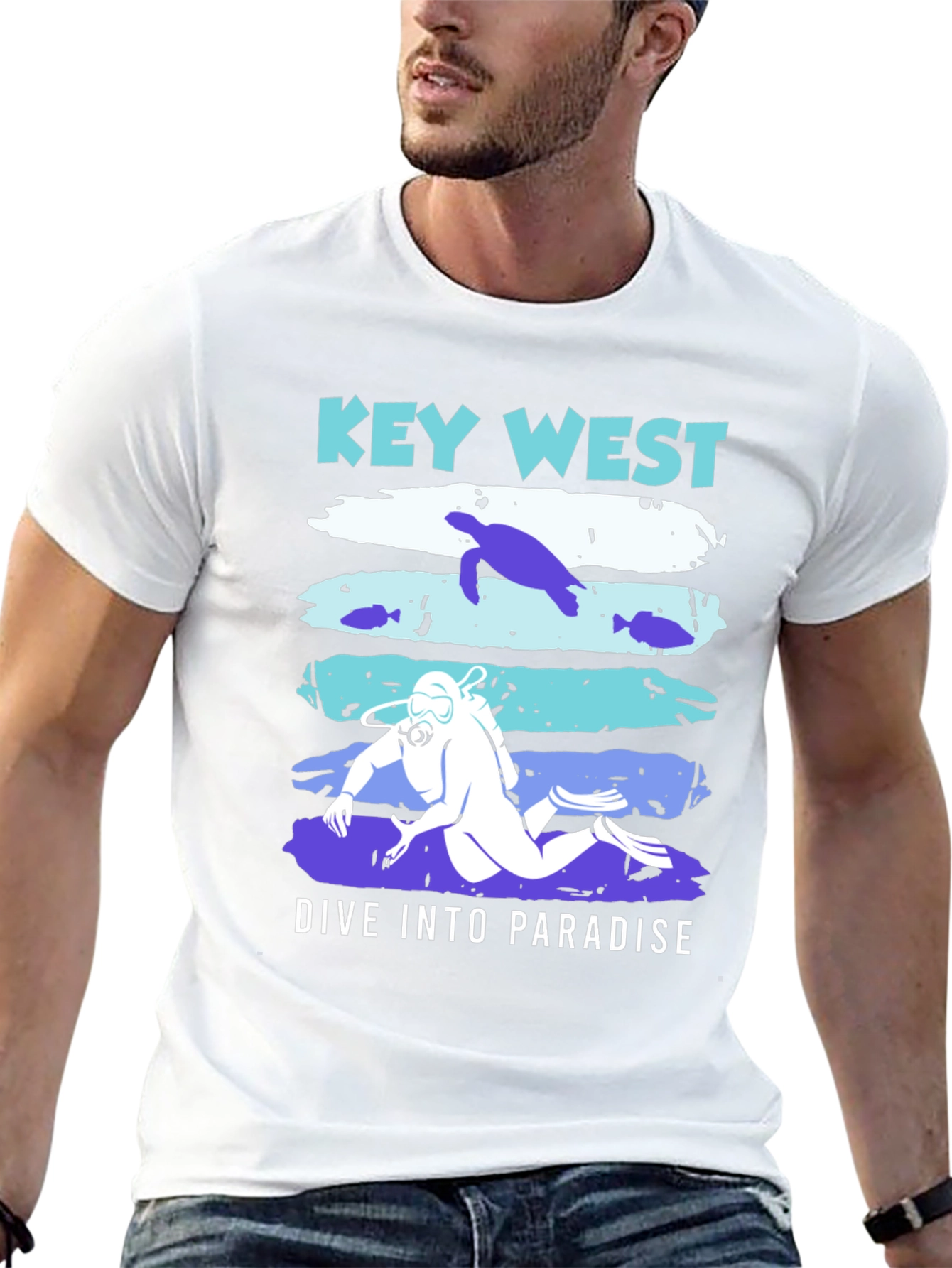Key West Dive Into Paradise Graphic T-Shirt