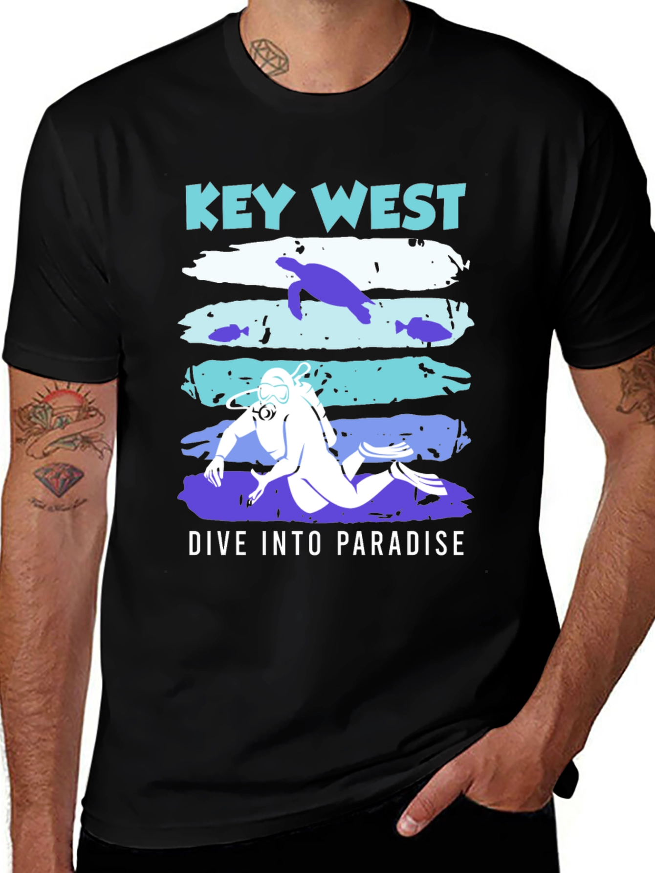 Key West Dive Into Paradise Graphic T-Shirt