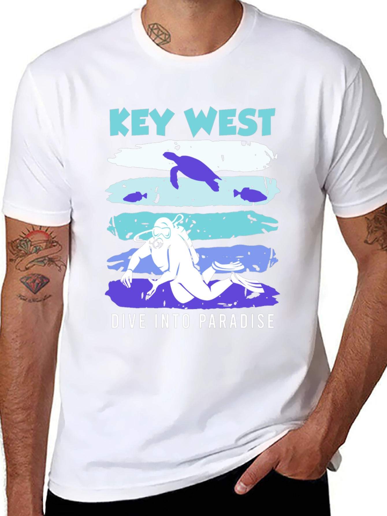 Key West Dive Into Paradise Graphic T-Shirt
