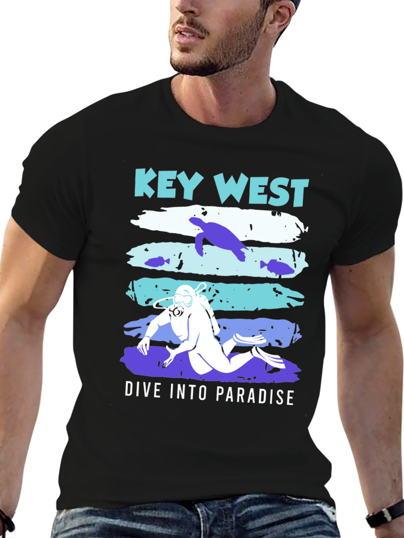 Key West Dive Into Paradise Graphic T-Shirt