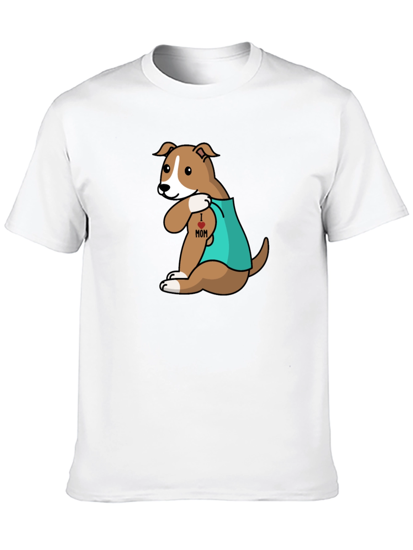 Dog I Heart Mom Tattoo T-Shirt