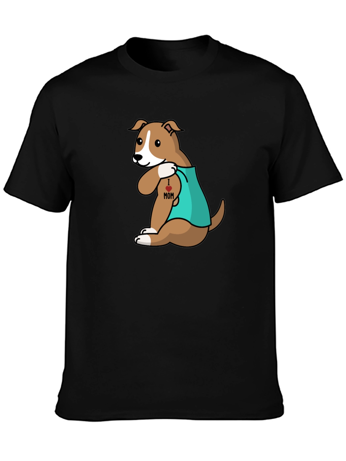 Dog I Heart Mom Tattoo T-Shirt