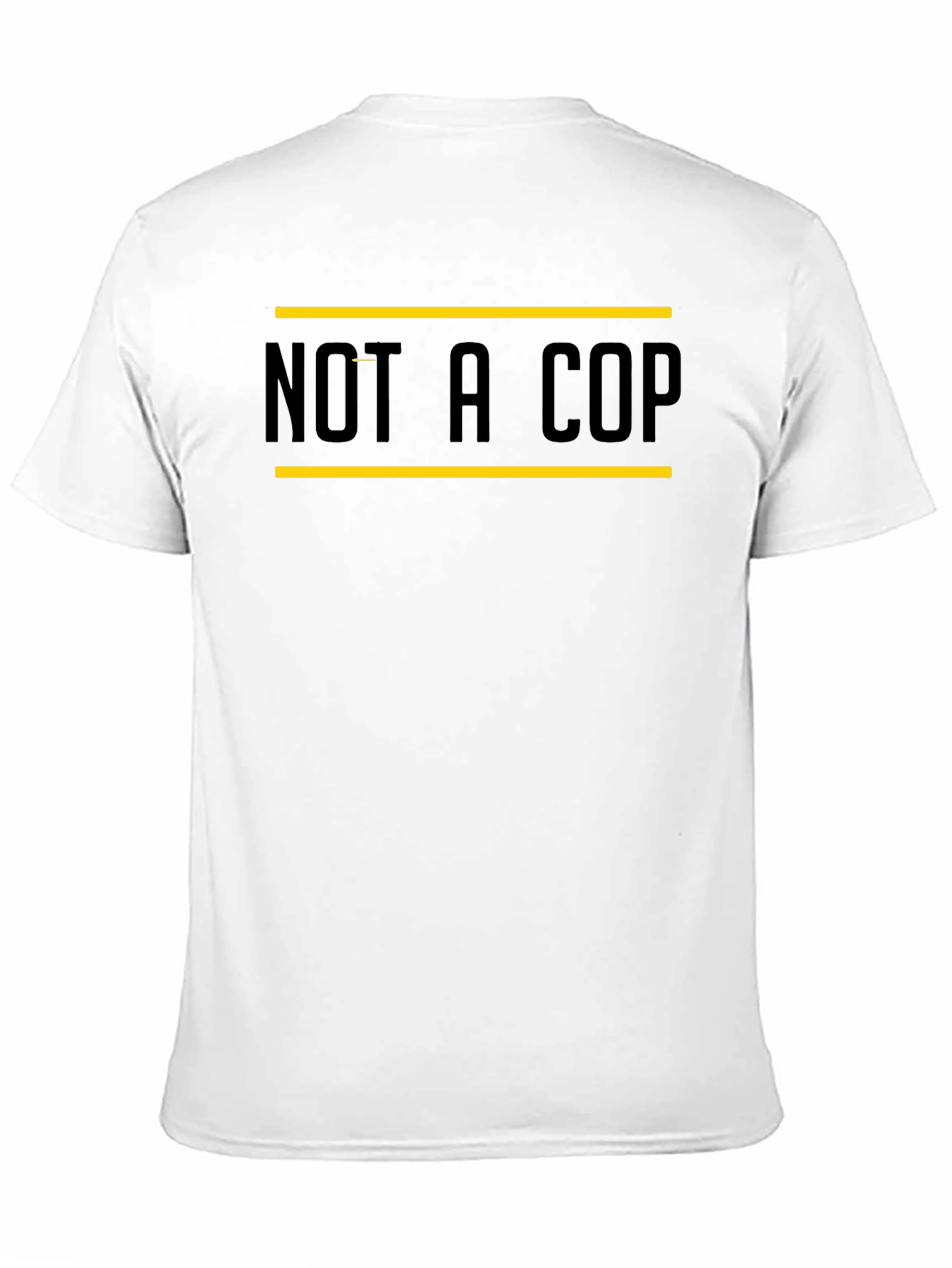 Not A Cop Graphic Tee - Black Casual T-Shirt