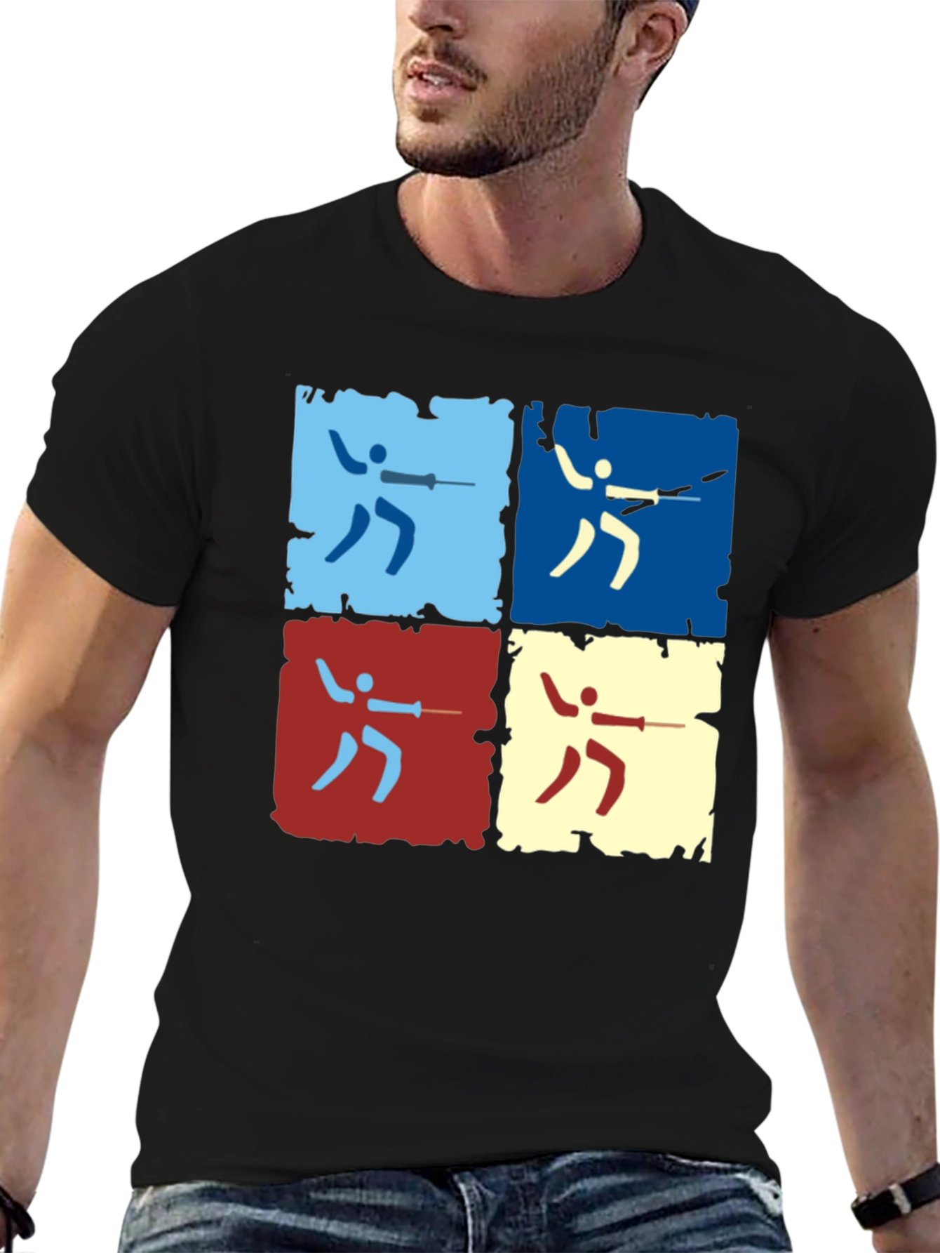 Fencing Pop Art T-Shirt