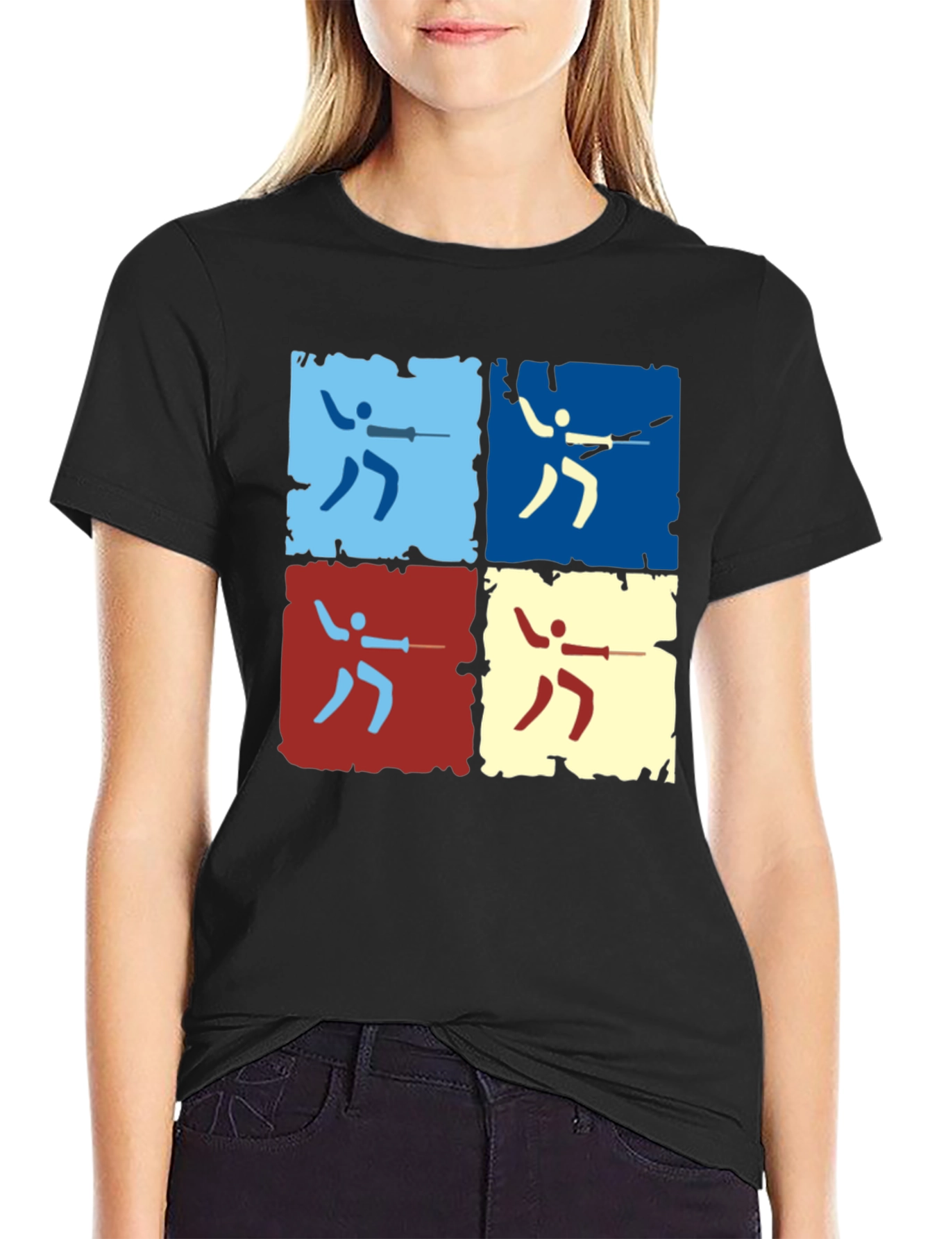 Fencing Pop Art T-Shirt