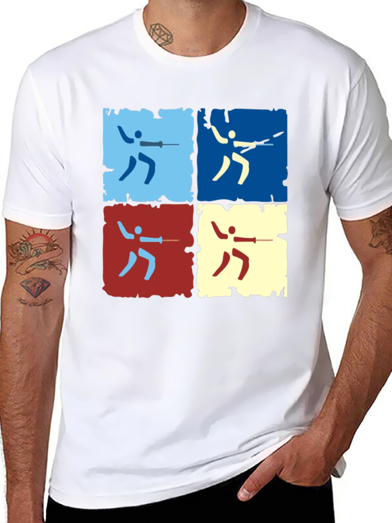 Fencing Pop Art T-Shirt