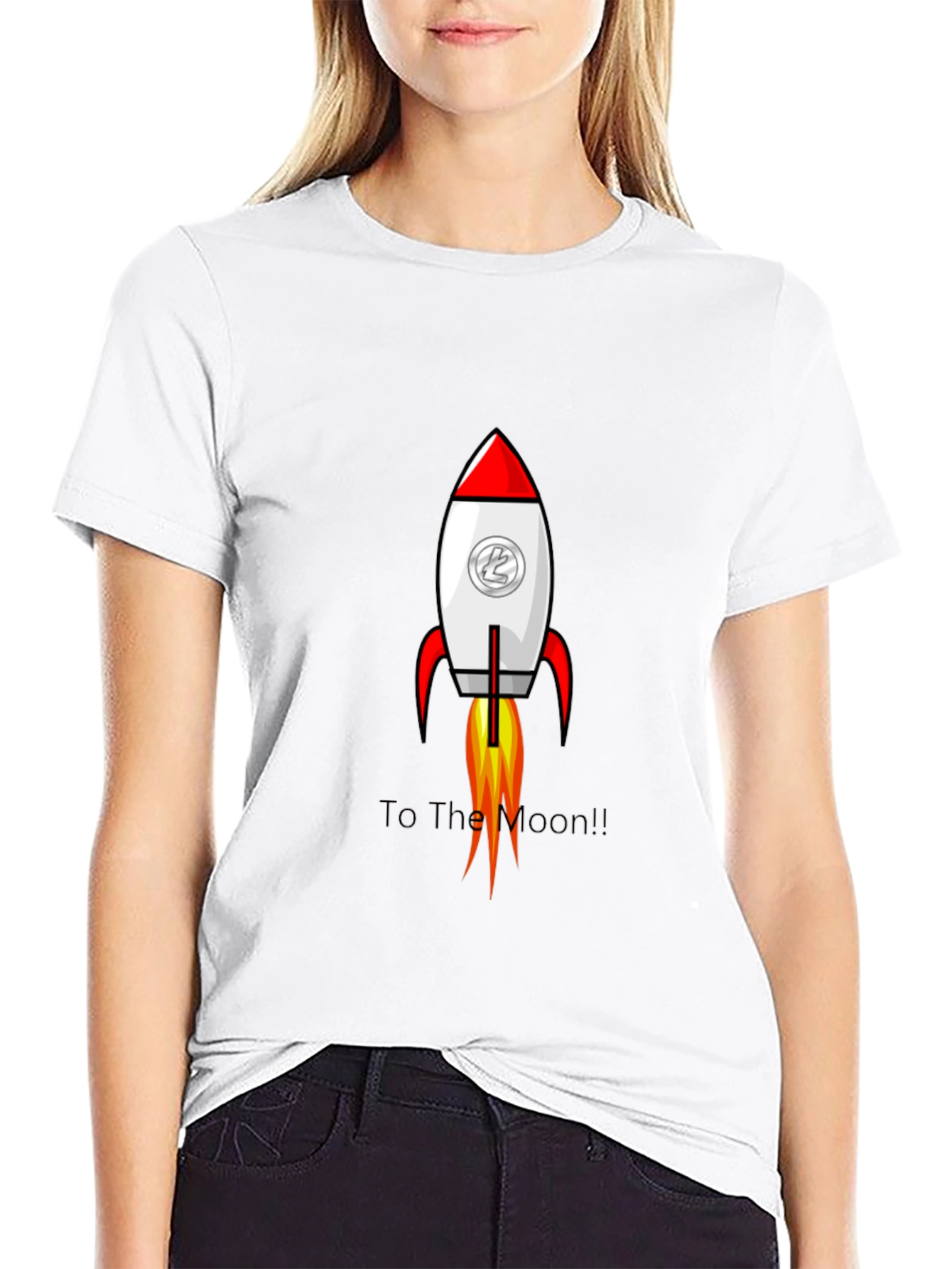 To The Moon Rocket Graphic Tee