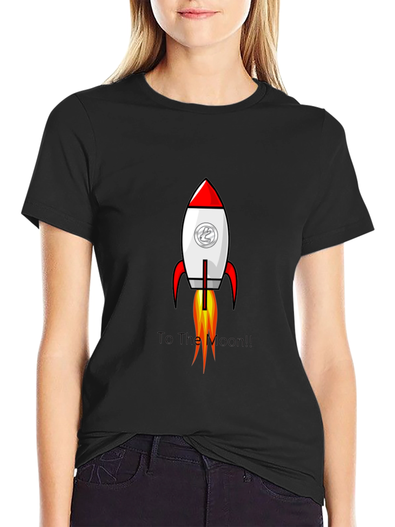 To The Moon Rocket Graphic Tee