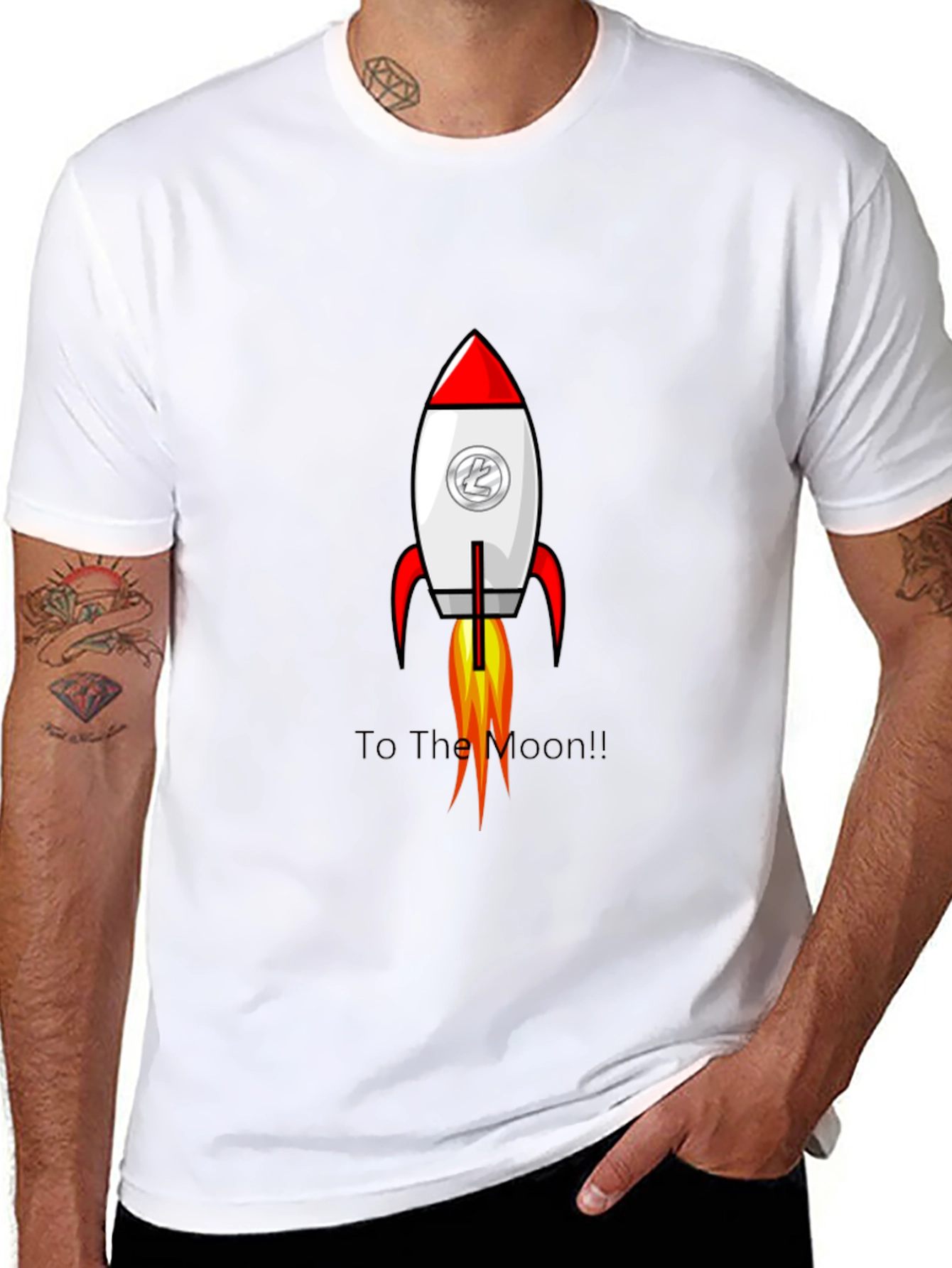 To The Moon Rocket Graphic Tee