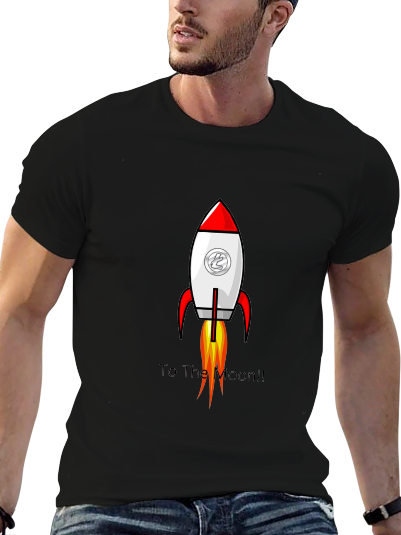To The Moon Rocket Graphic Tee