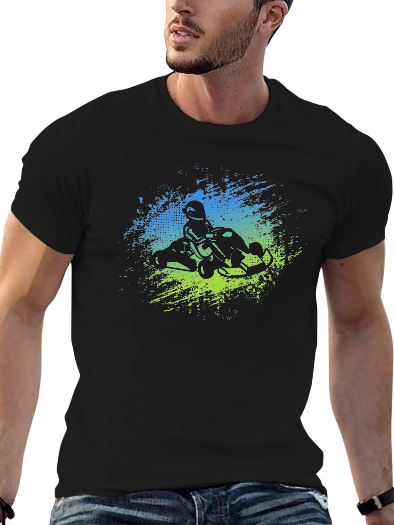 Go-Kart Racer Graphic T-Shirt - Black