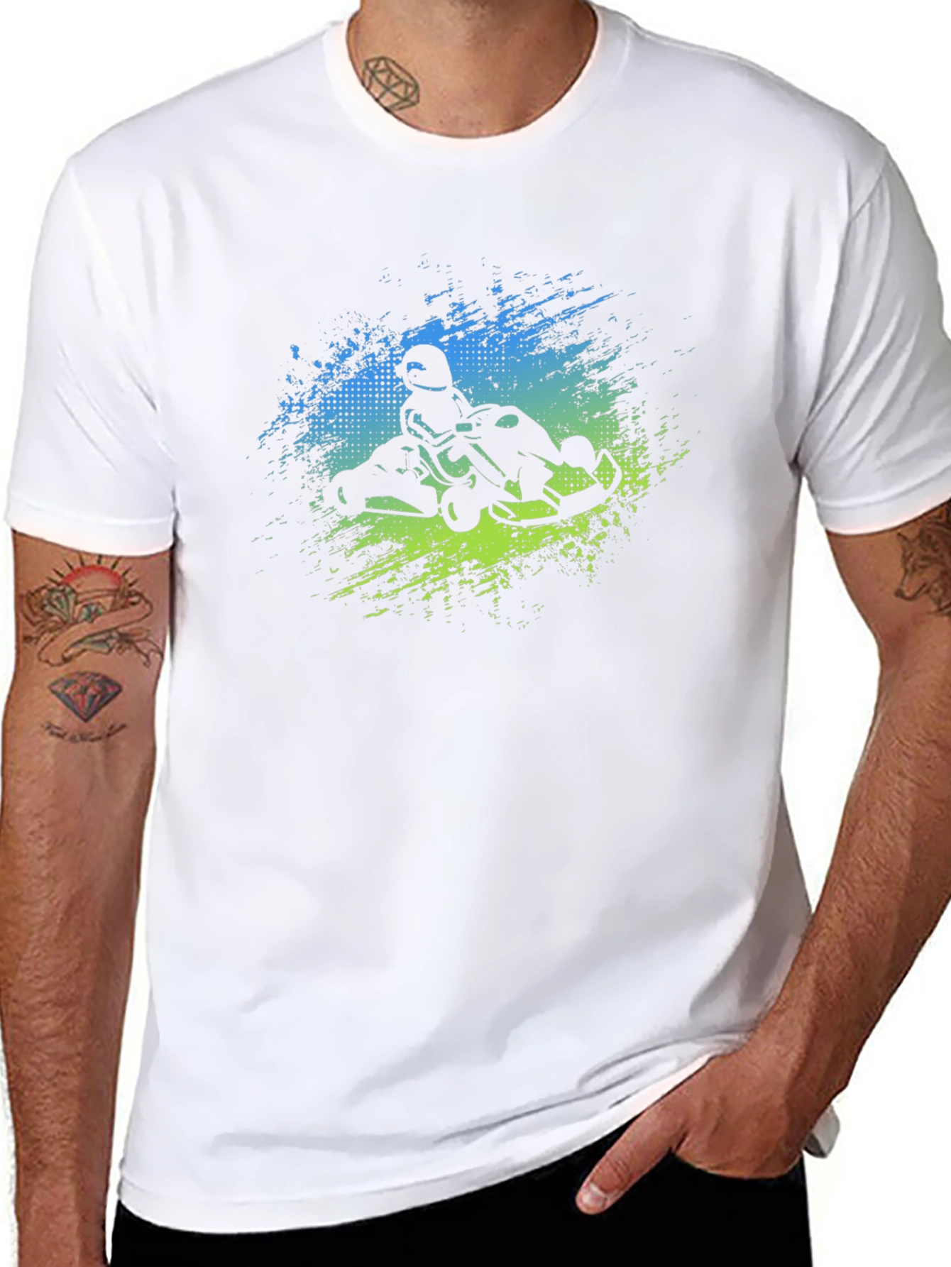Go-Kart Racer Graphic T-Shirt - Black