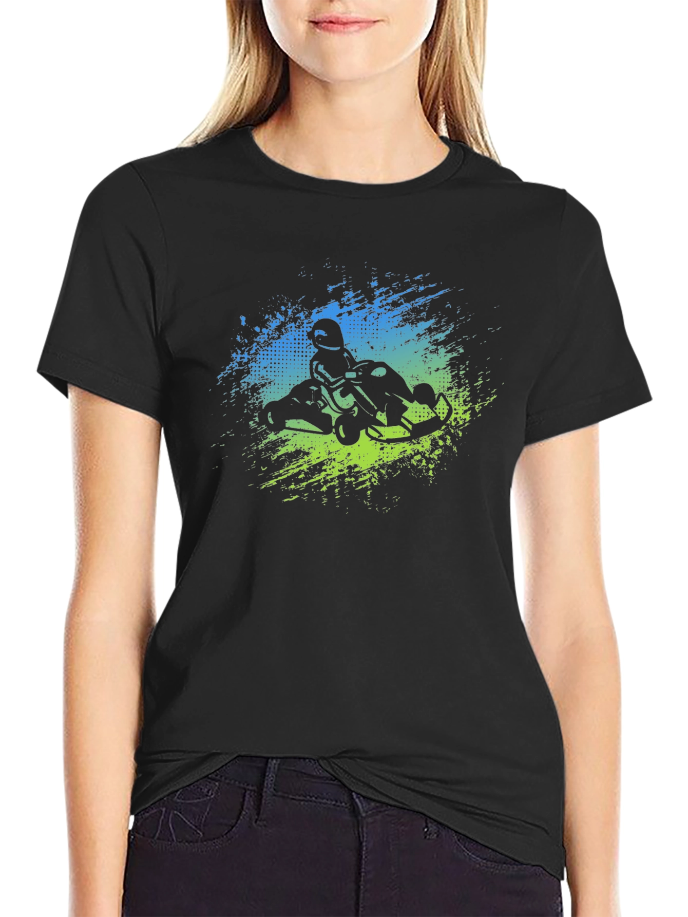 Go-Kart Racer Graphic T-Shirt - Black