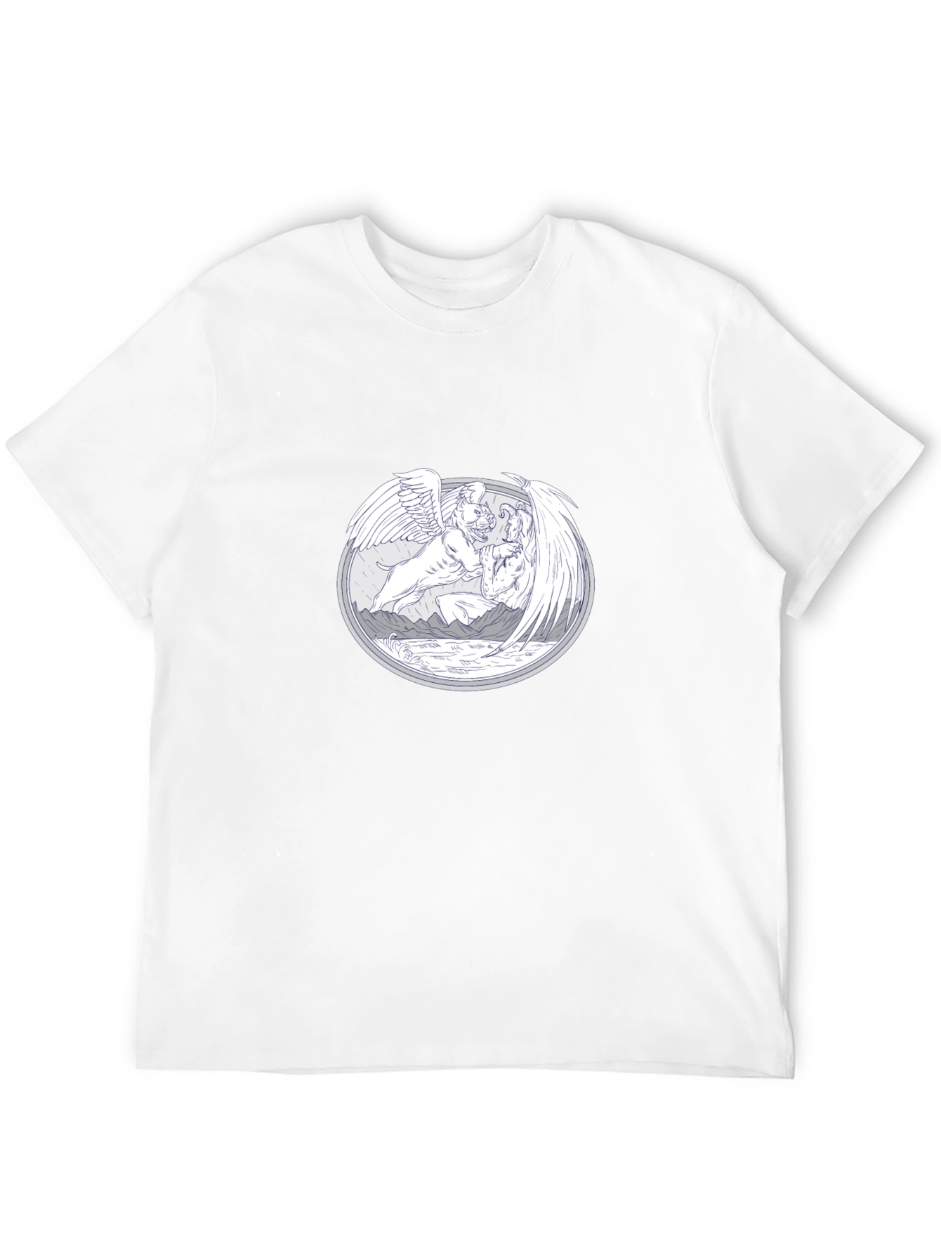 Unique Graphic T-Shirt - Mythical Winged Design