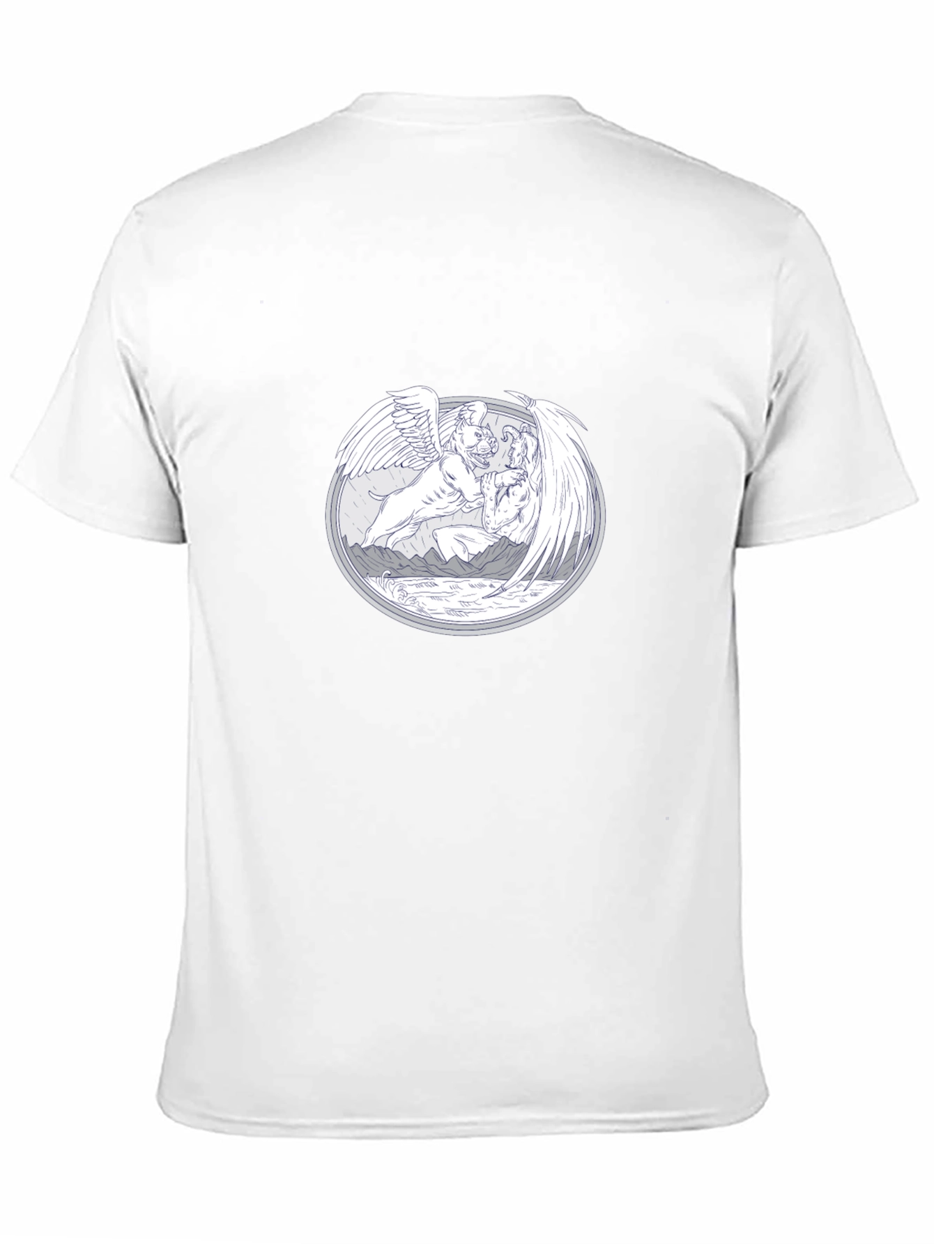 Unique Graphic T-Shirt - Mythical Winged Design
