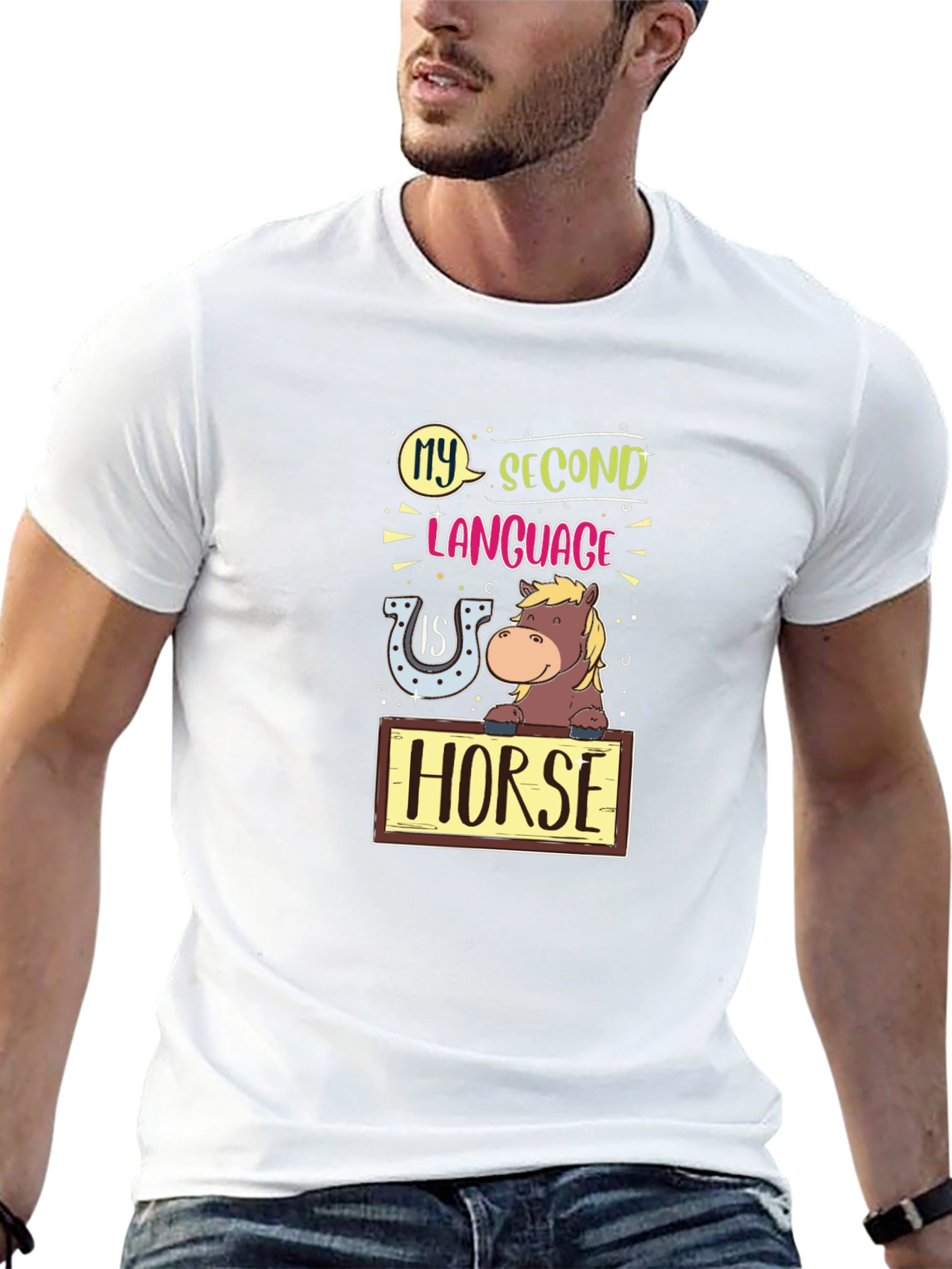 Funny Horse Lover T-Shirt - My Second Language