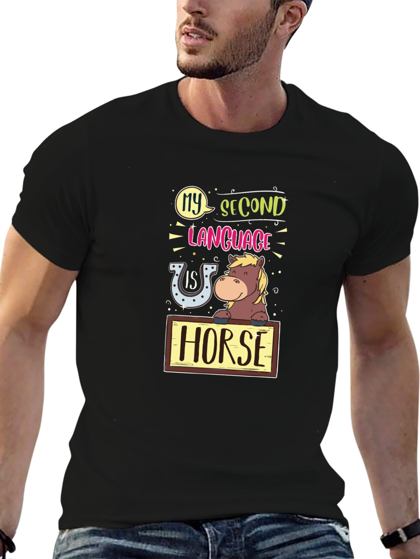 Funny Horse Lover T-Shirt - My Second Language