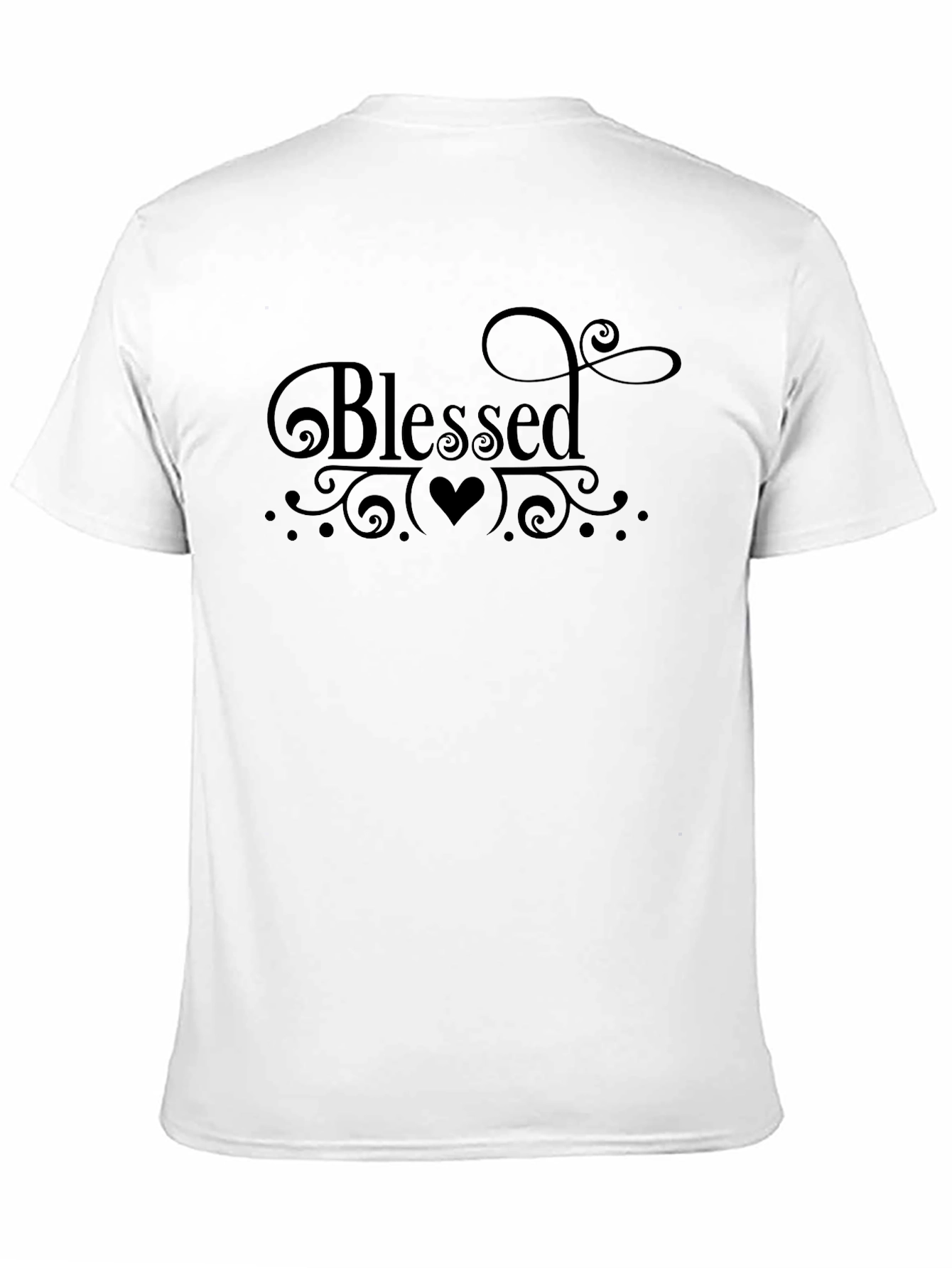 Blessed Heart Tee - Stylish Black Graphic T-Shirt