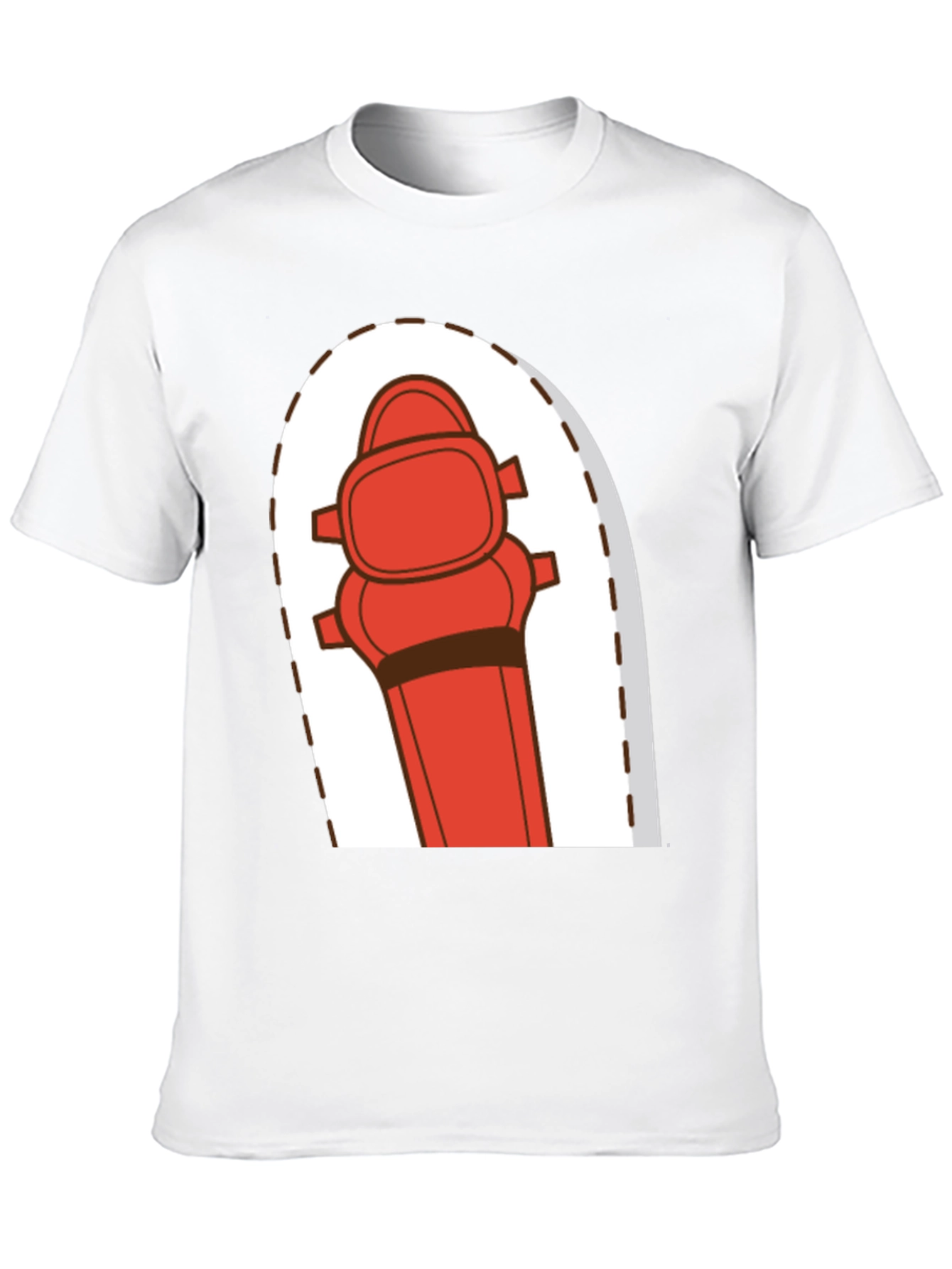 Cartoon Fire Hydrant Graphic Tee - Black