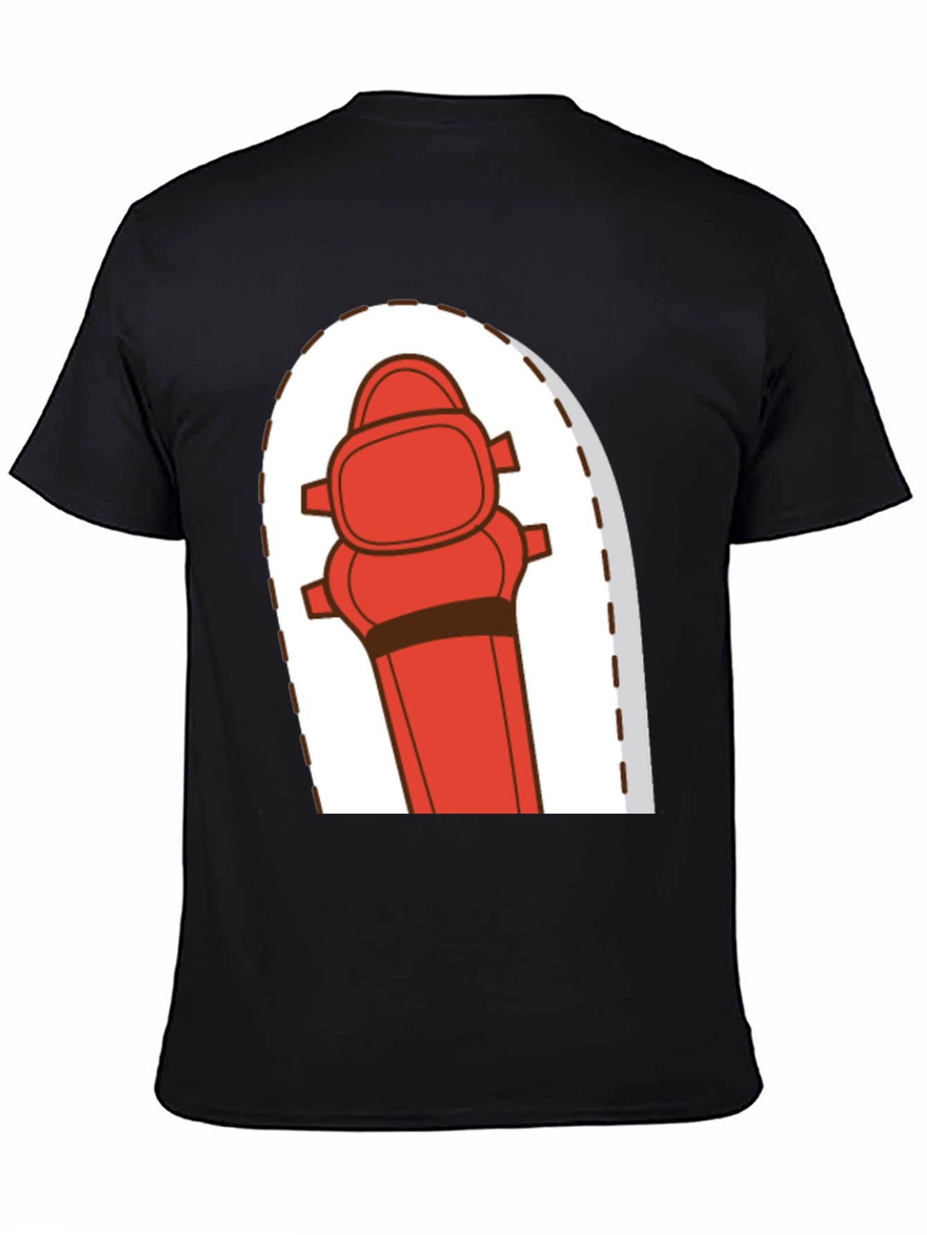 Cartoon Fire Hydrant Graphic Tee - Black