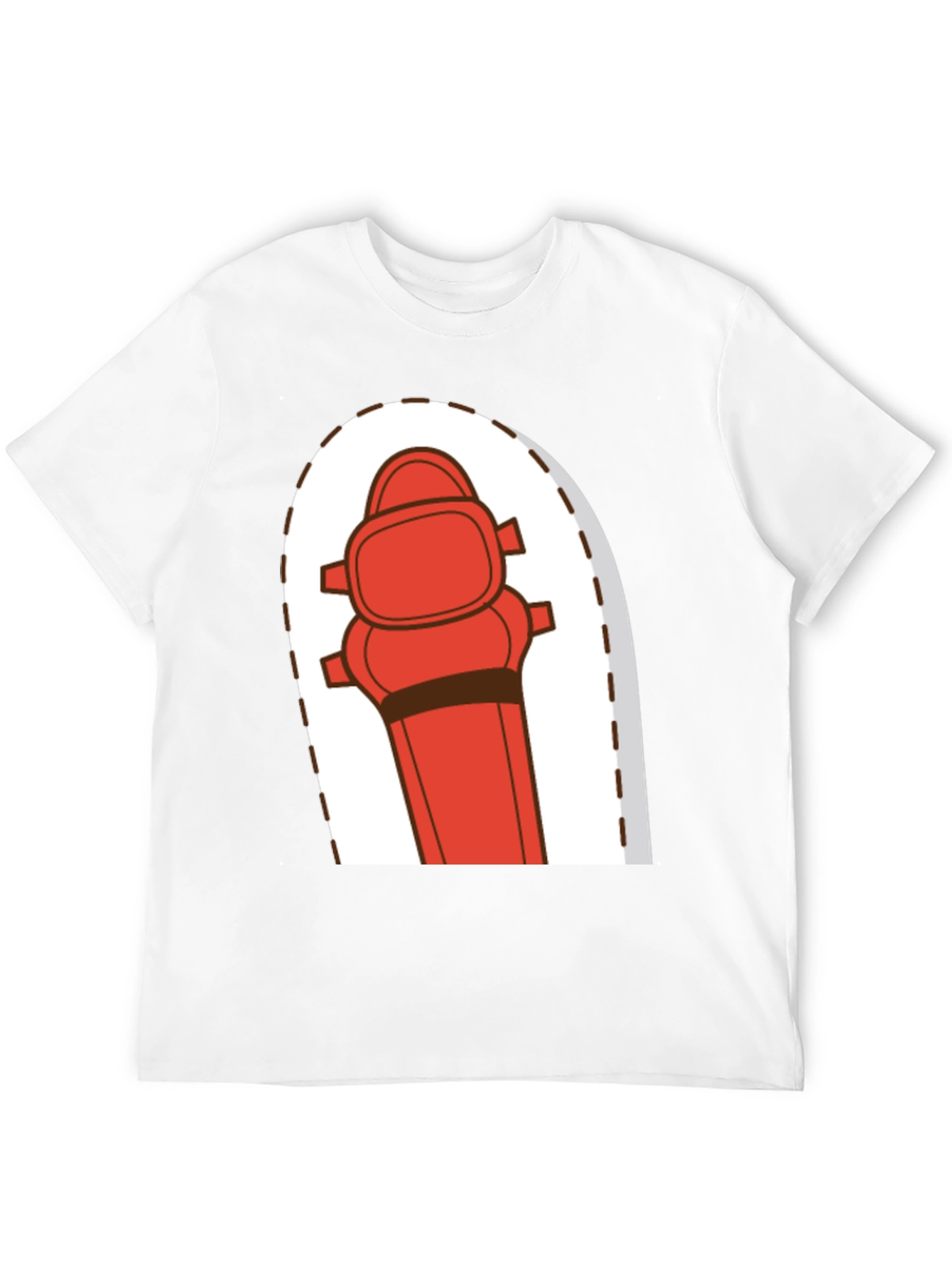 Cartoon Fire Hydrant Graphic Tee - Black