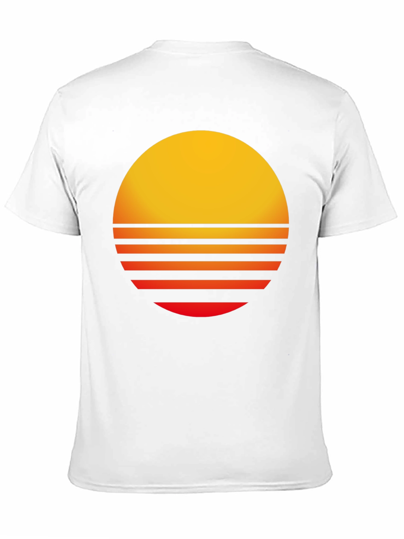 Retro Sunset Graphic Tee - Black Casual T-Shirt