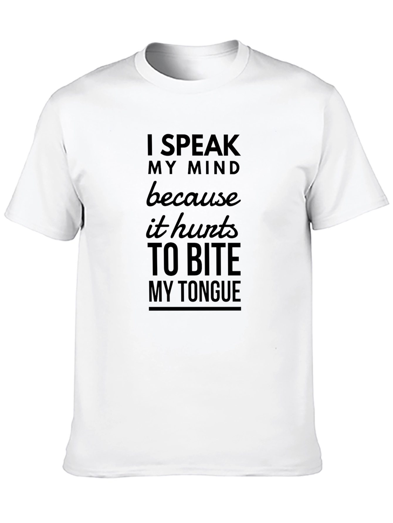 Speak My Mind Black Tee - Bold Statement Shirt