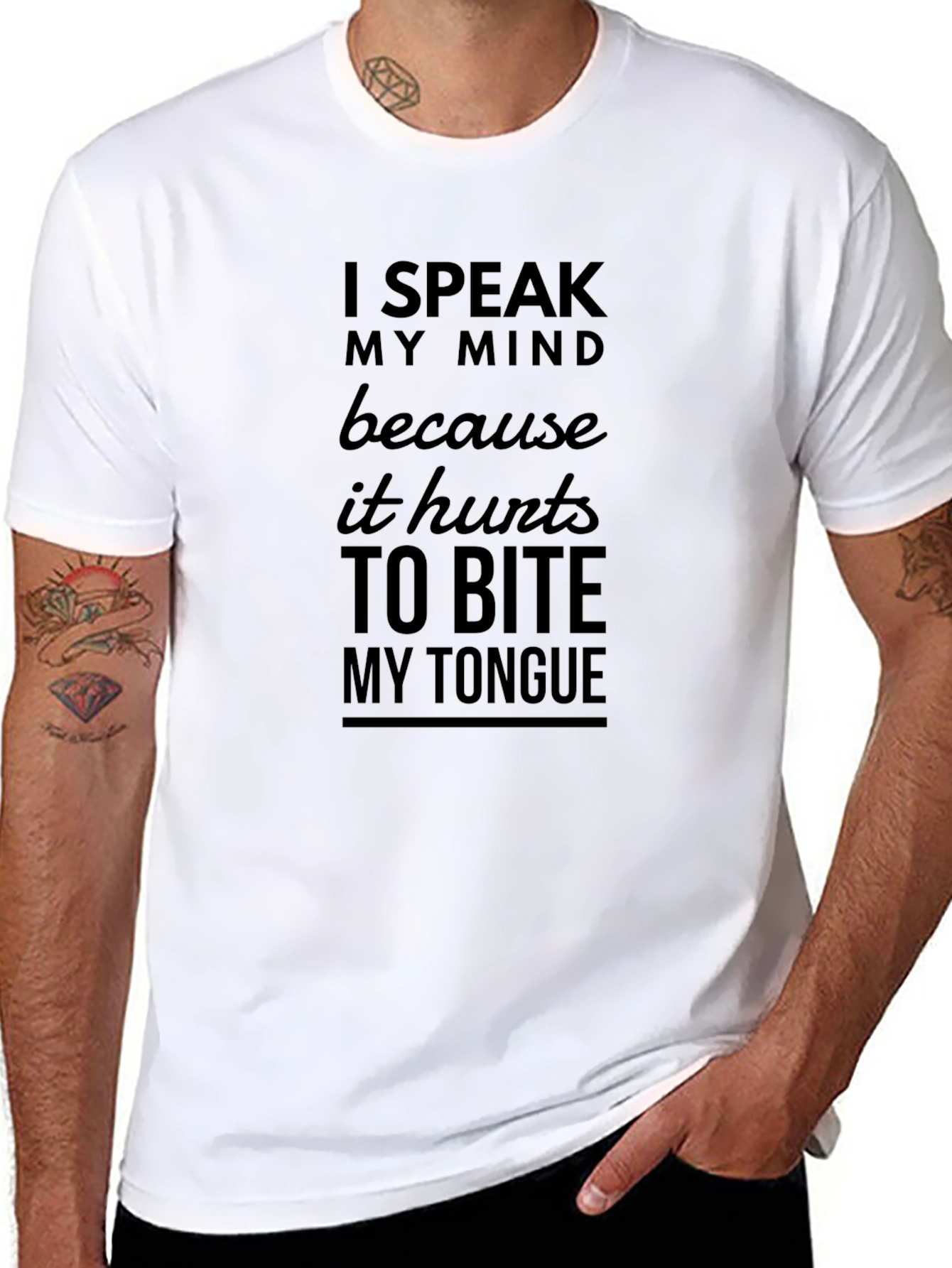 Speak My Mind Black Tee - Bold Statement Shirt