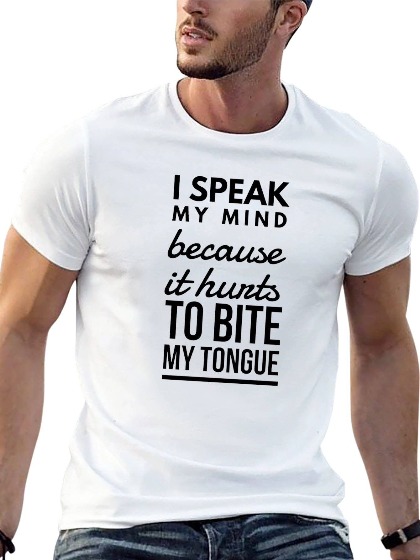Speak My Mind Black Tee - Bold Statement Shirt