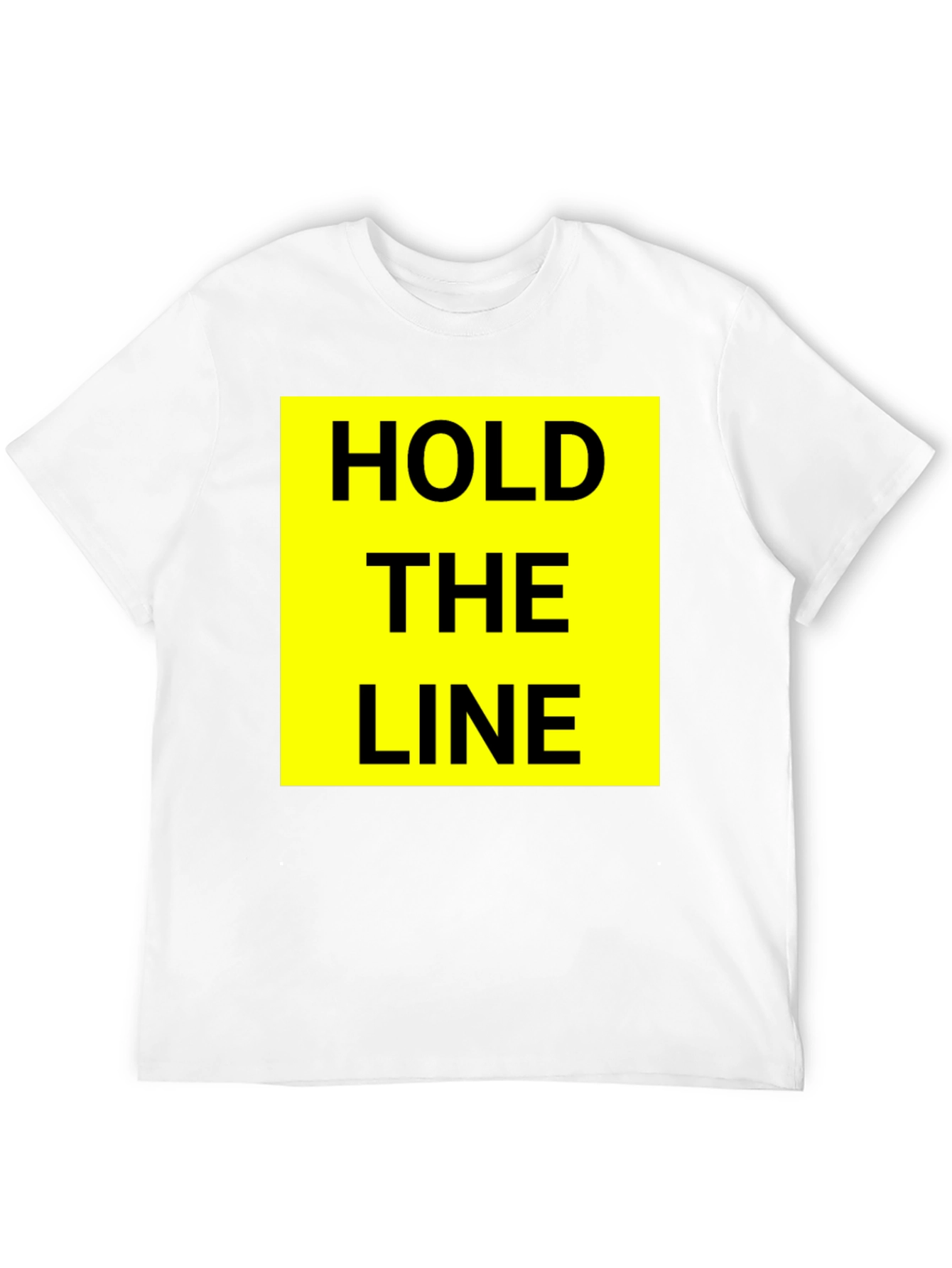Hold The Line Graphic Tee - Black Cotton T-Shirt