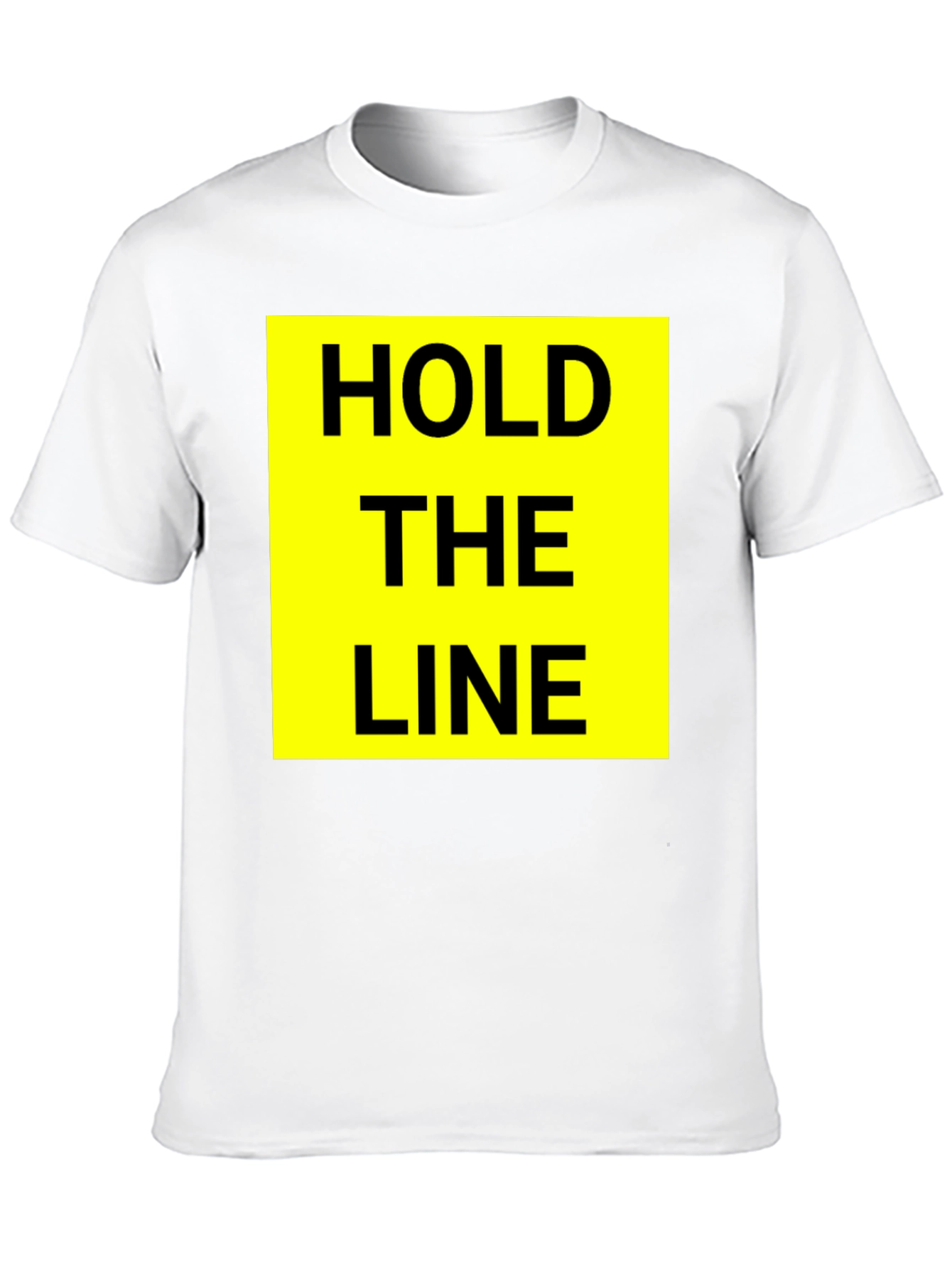 Hold The Line Graphic Tee - Black Cotton T-Shirt