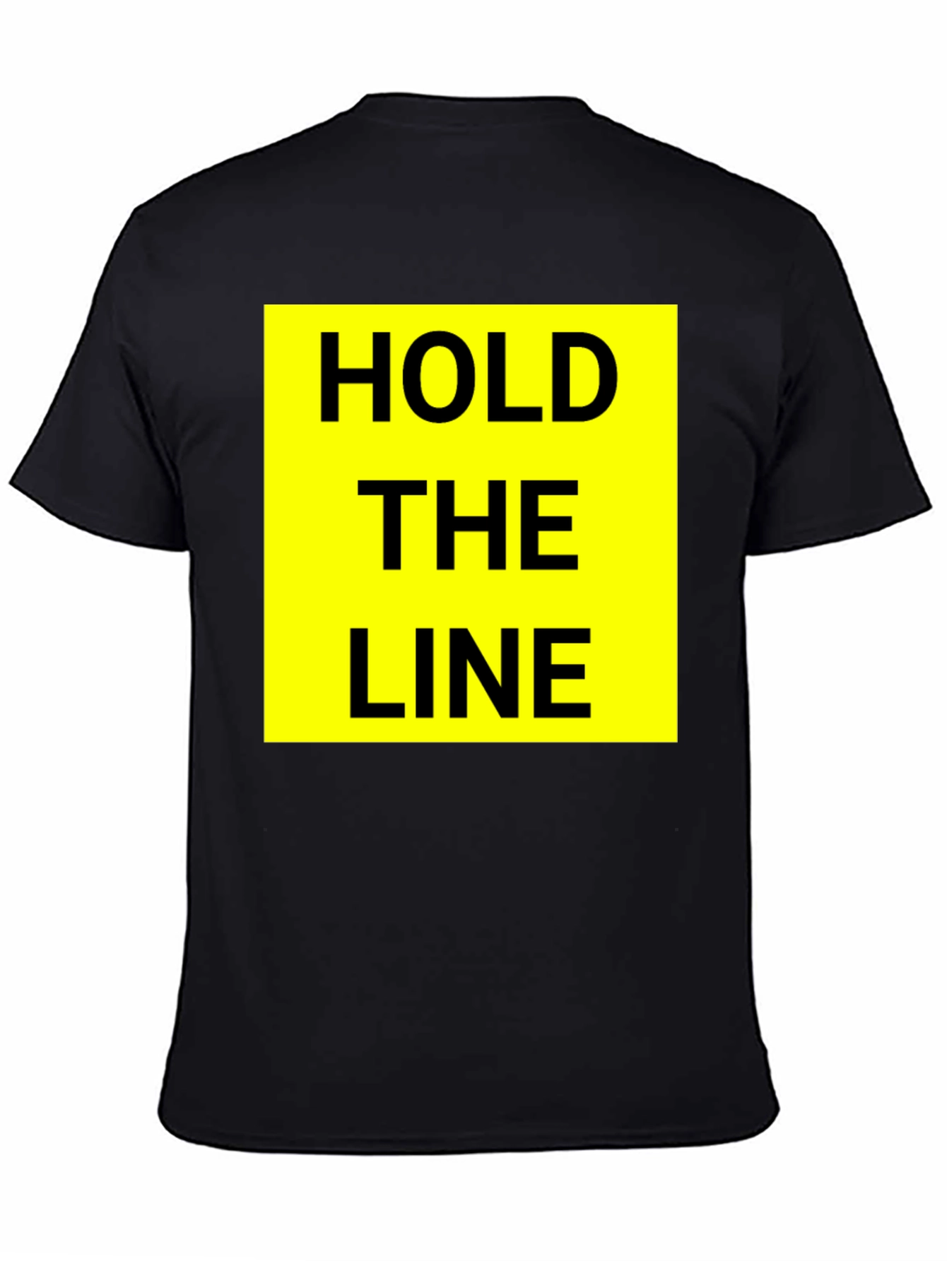 Hold The Line Graphic Tee - Black Cotton T-Shirt