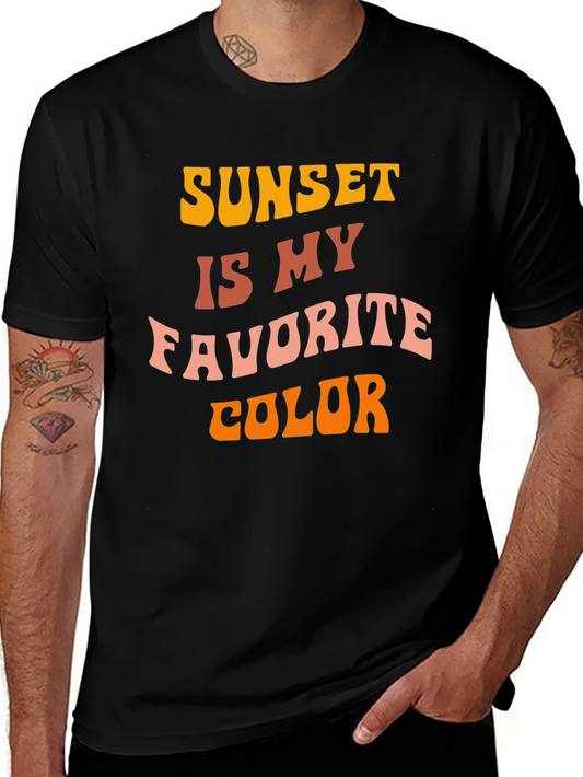 Sunset Is My Favorite Color Black T-Shirt