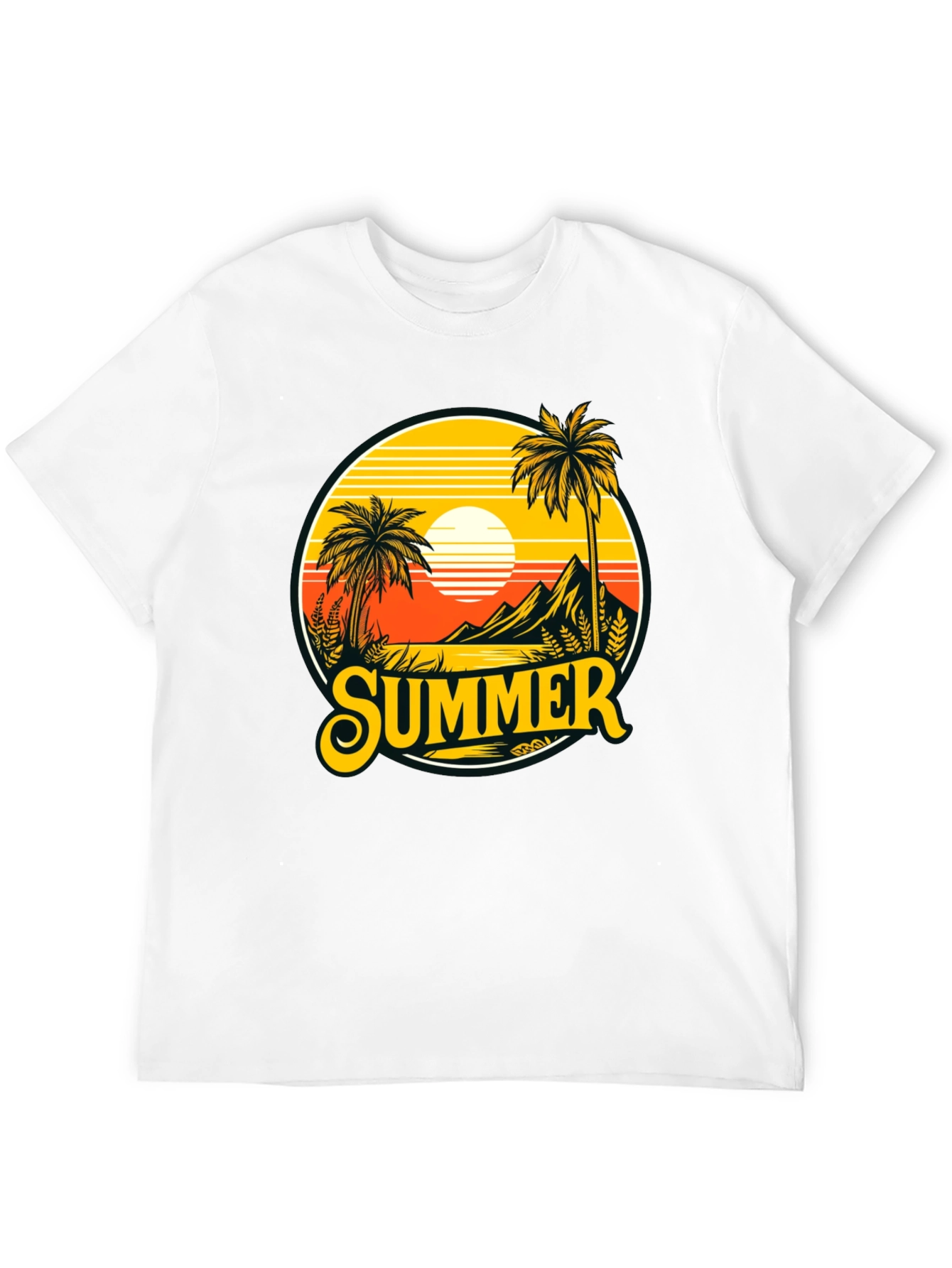 Summer T-Shirt Palm Tree Graphic Tee