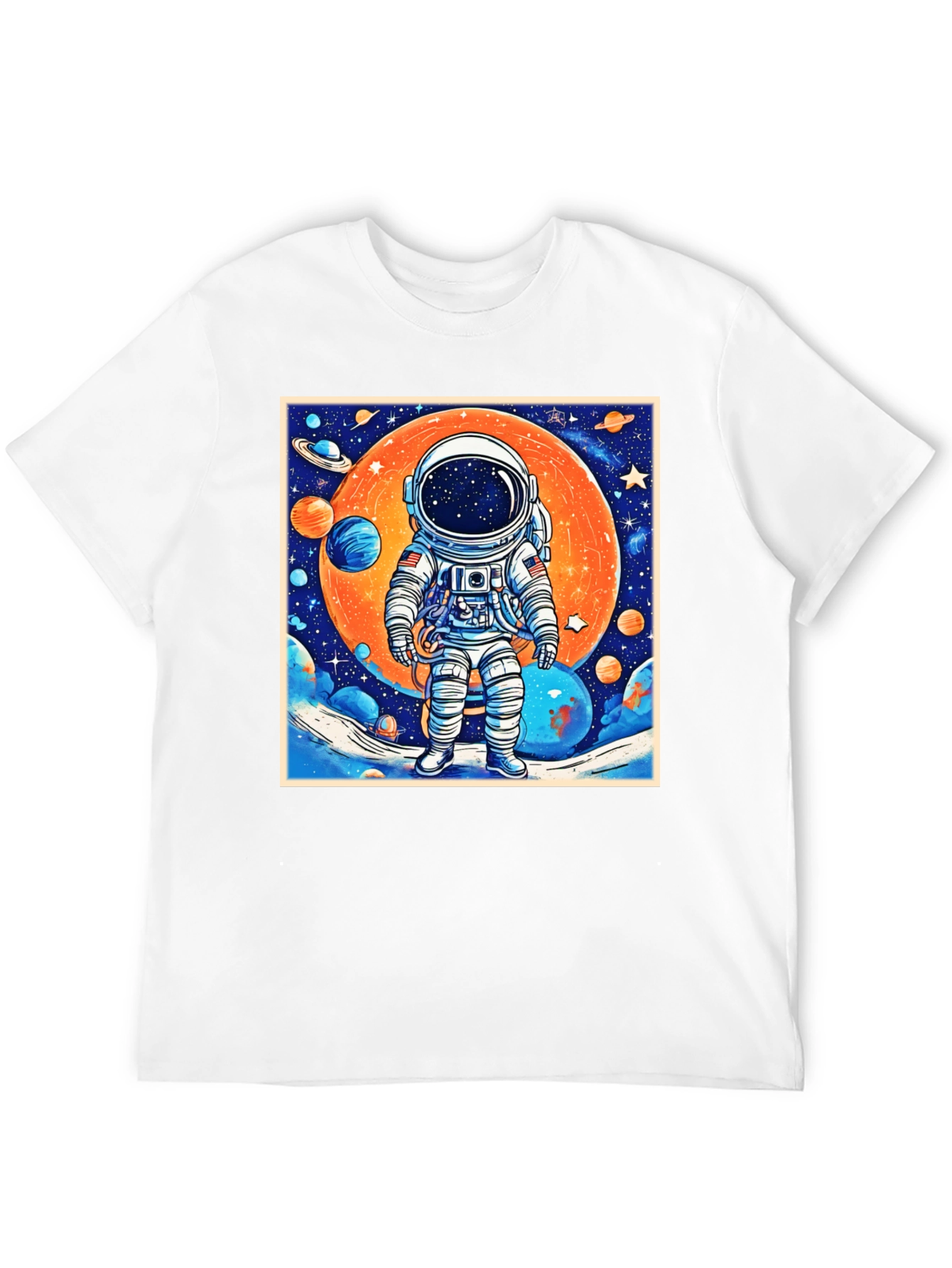 Astronaut Galaxy Graphic Tee - Black