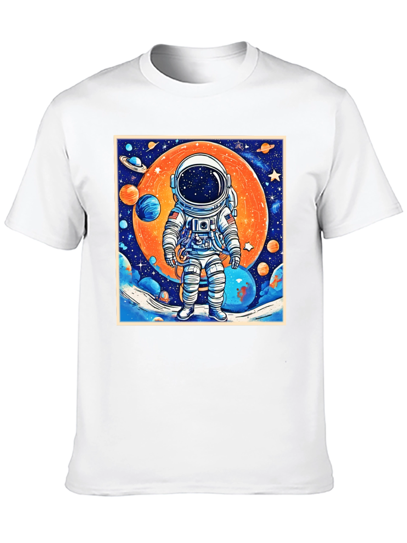 Astronaut Galaxy Graphic Tee - Black