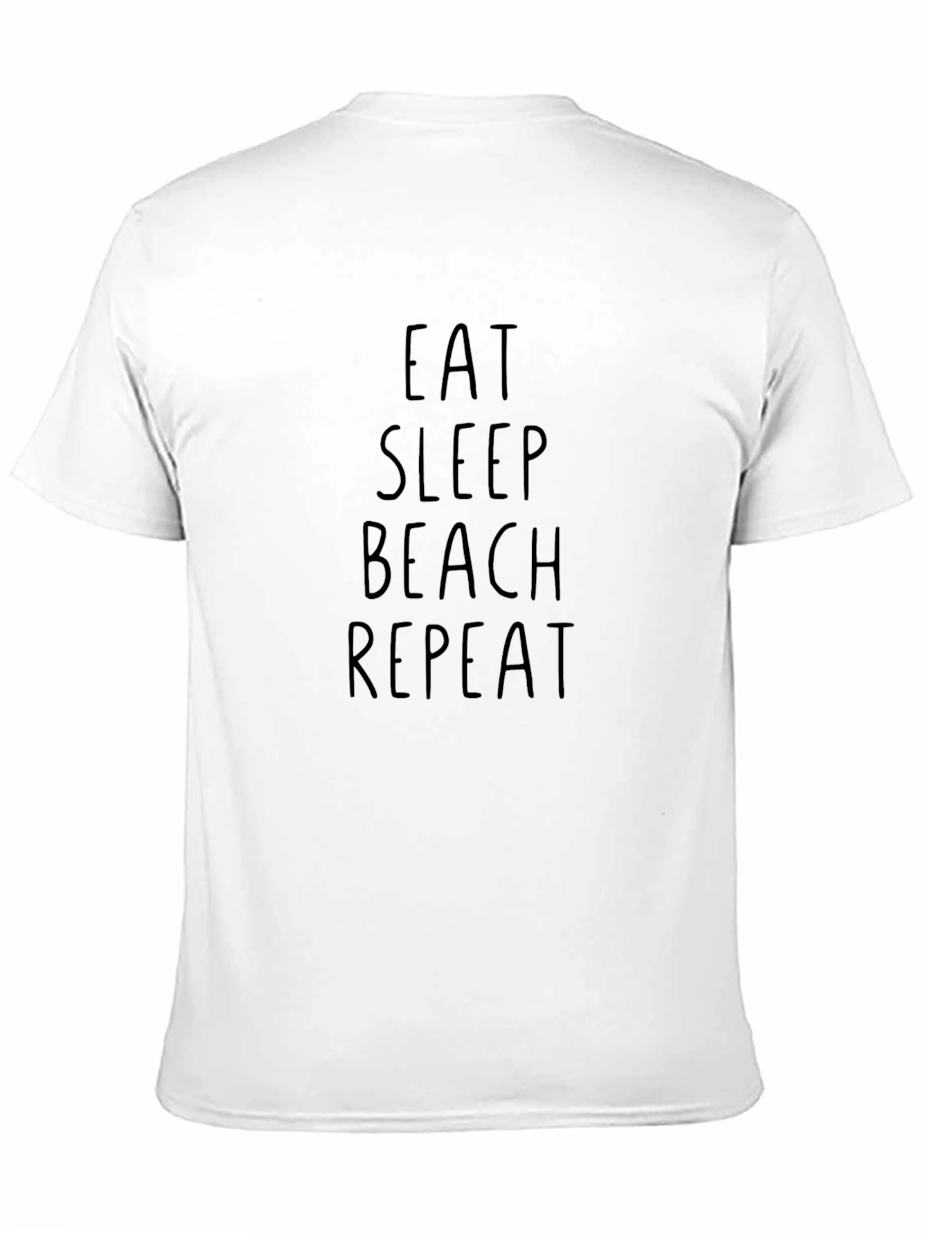 Eat Sleep Beach Repeat Black Graphic Tee
