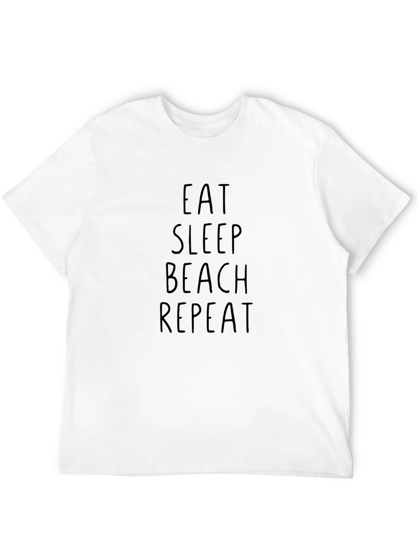 Eat Sleep Beach Repeat Black Graphic Tee