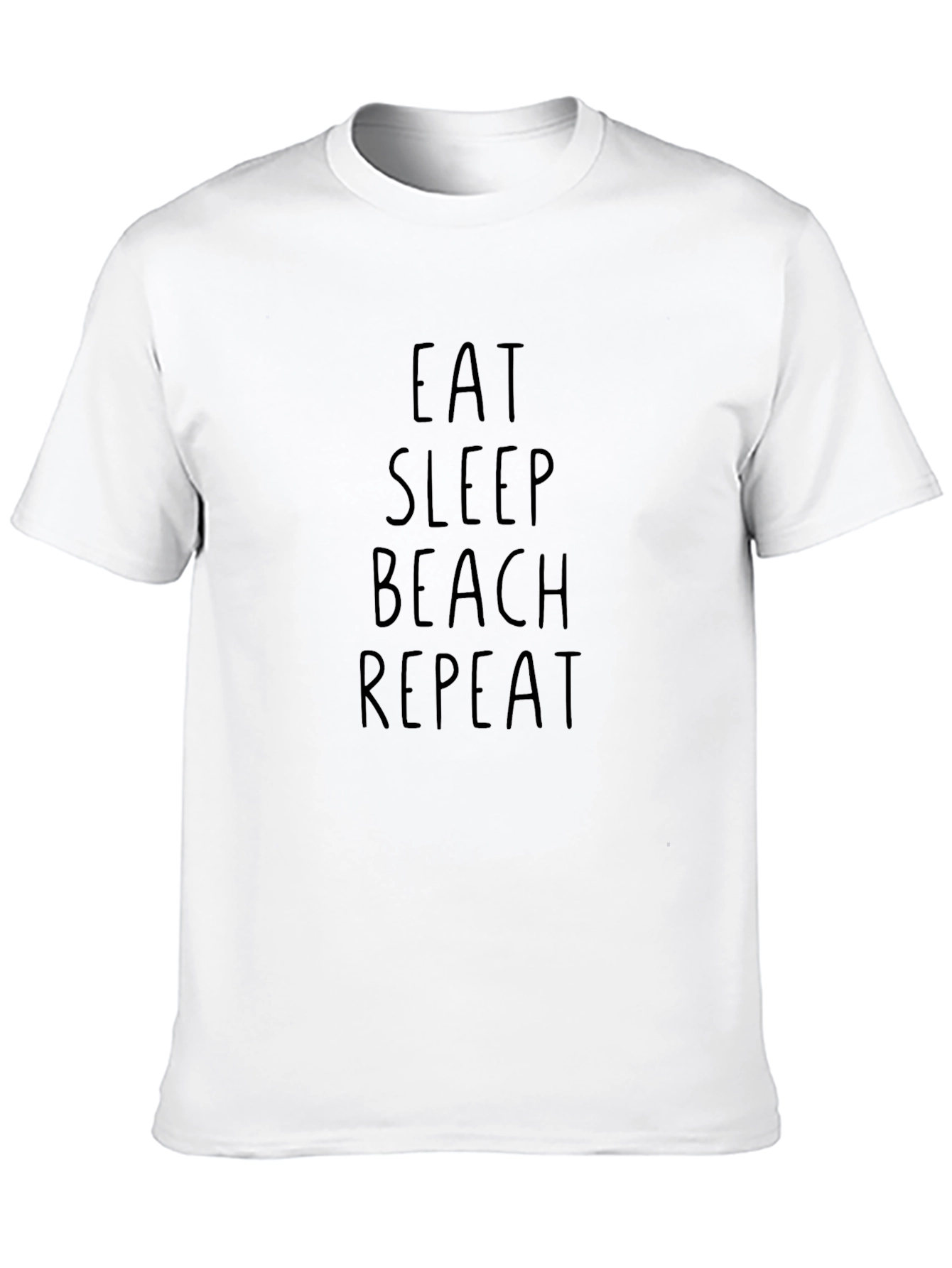 Eat Sleep Beach Repeat Black Graphic Tee