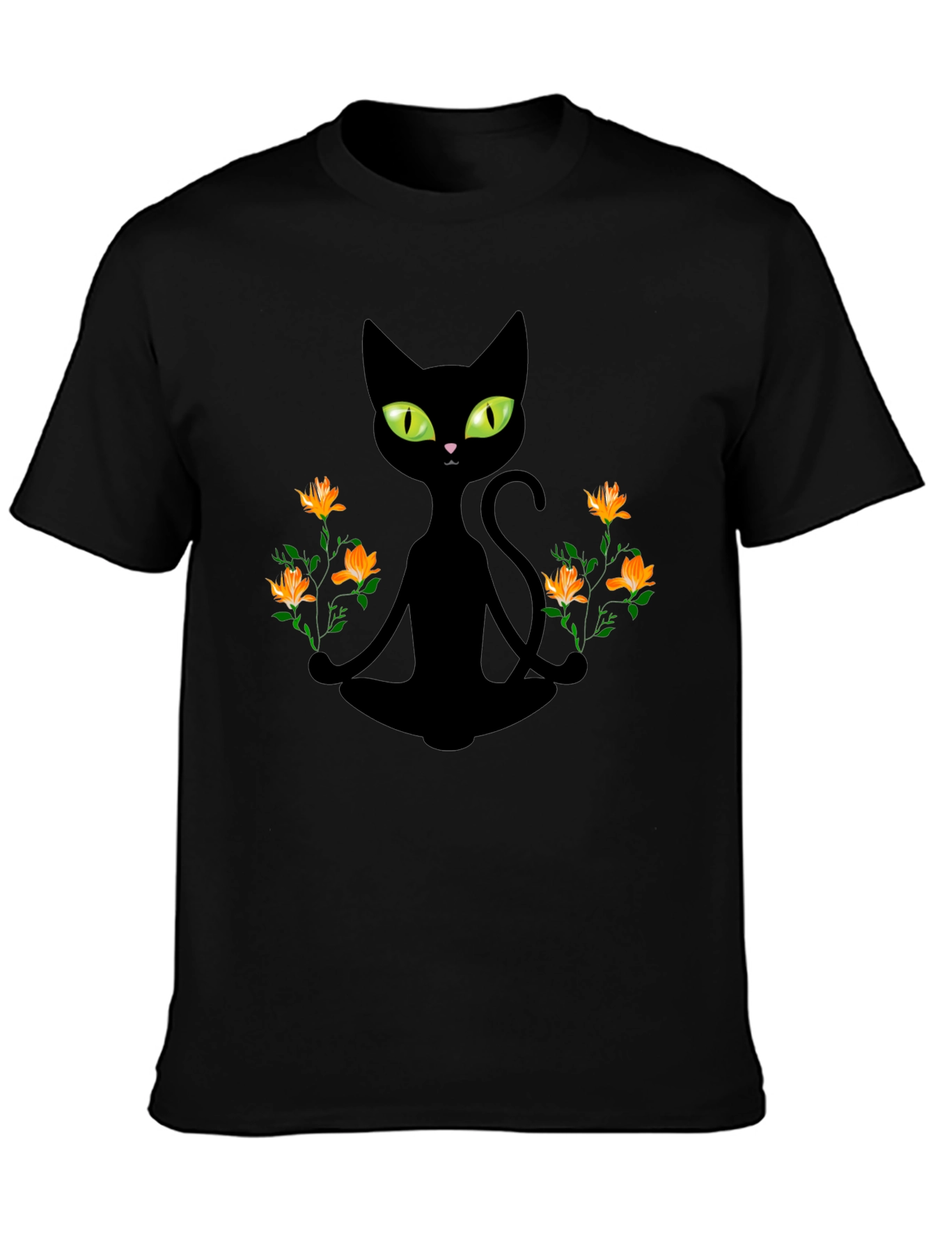 Meditating Cat Graphic Tee